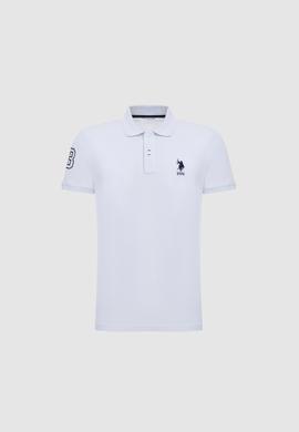 Erkek Beyaz Slim Fit Polo Yaka Basic Tişört - 50326920034
