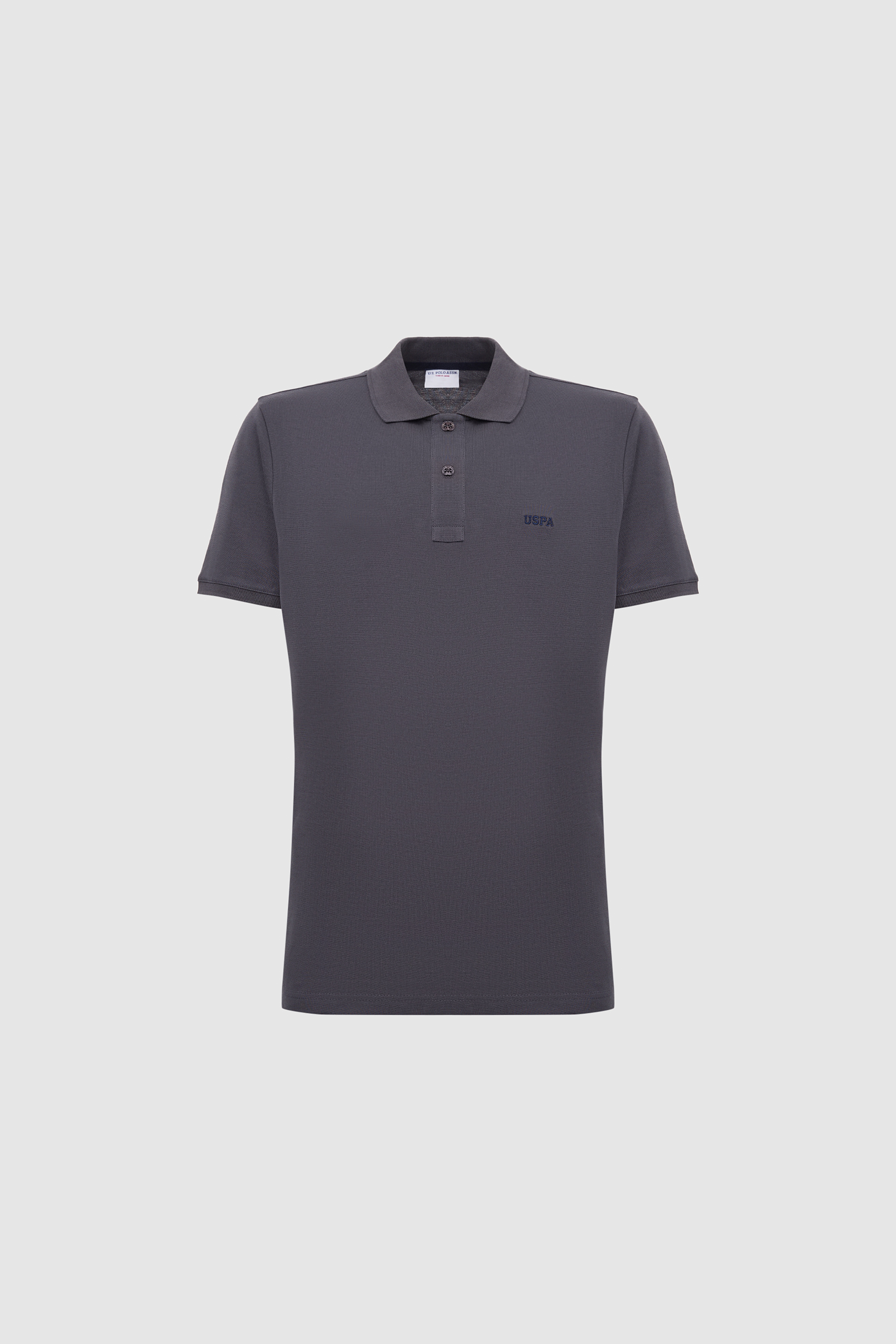 Erkek Antrasit Regular Fit Polo Yaka Basic Tişört - Image 7