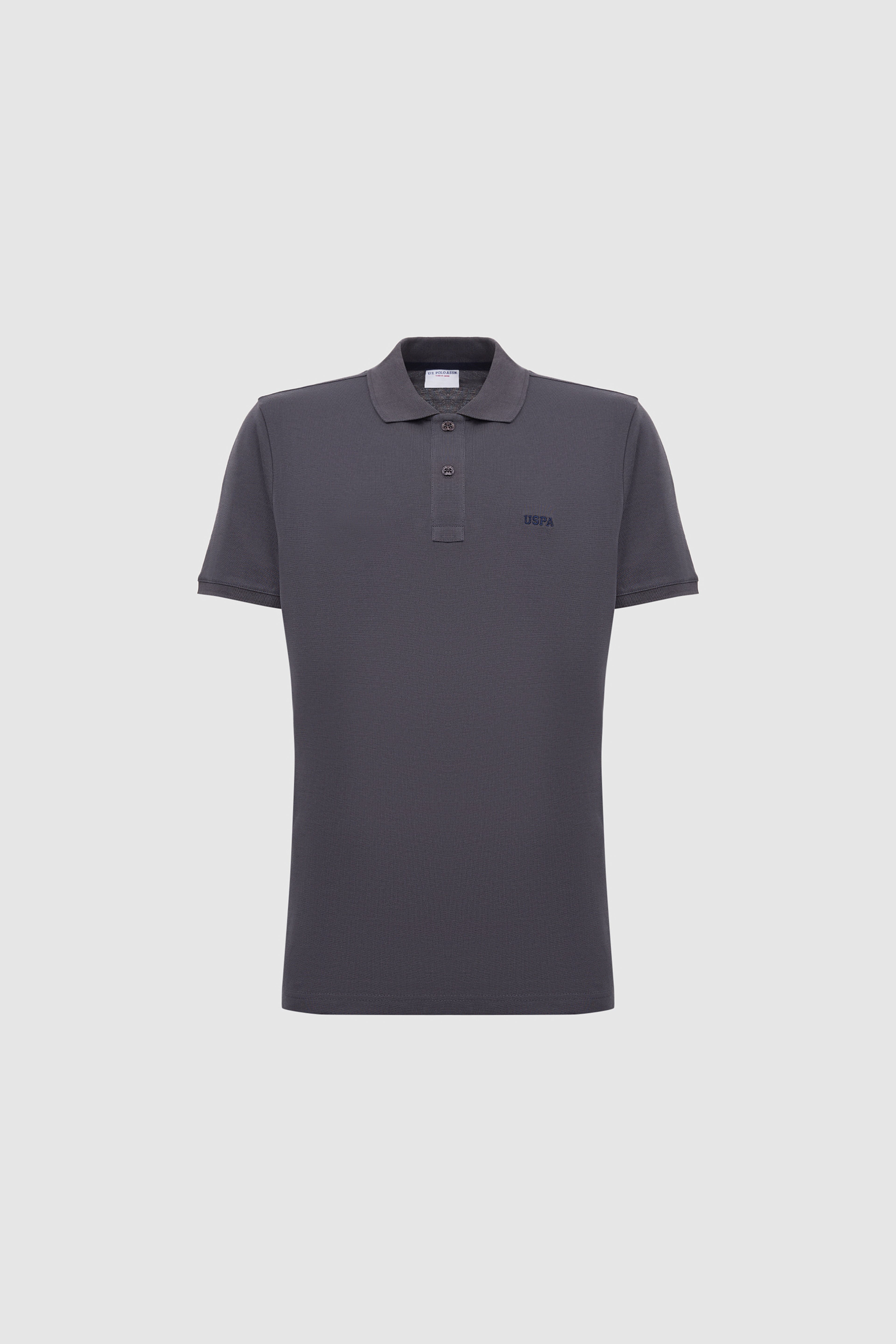 Erkek Antrasit Regular Fit Polo Yaka Basic Tişört