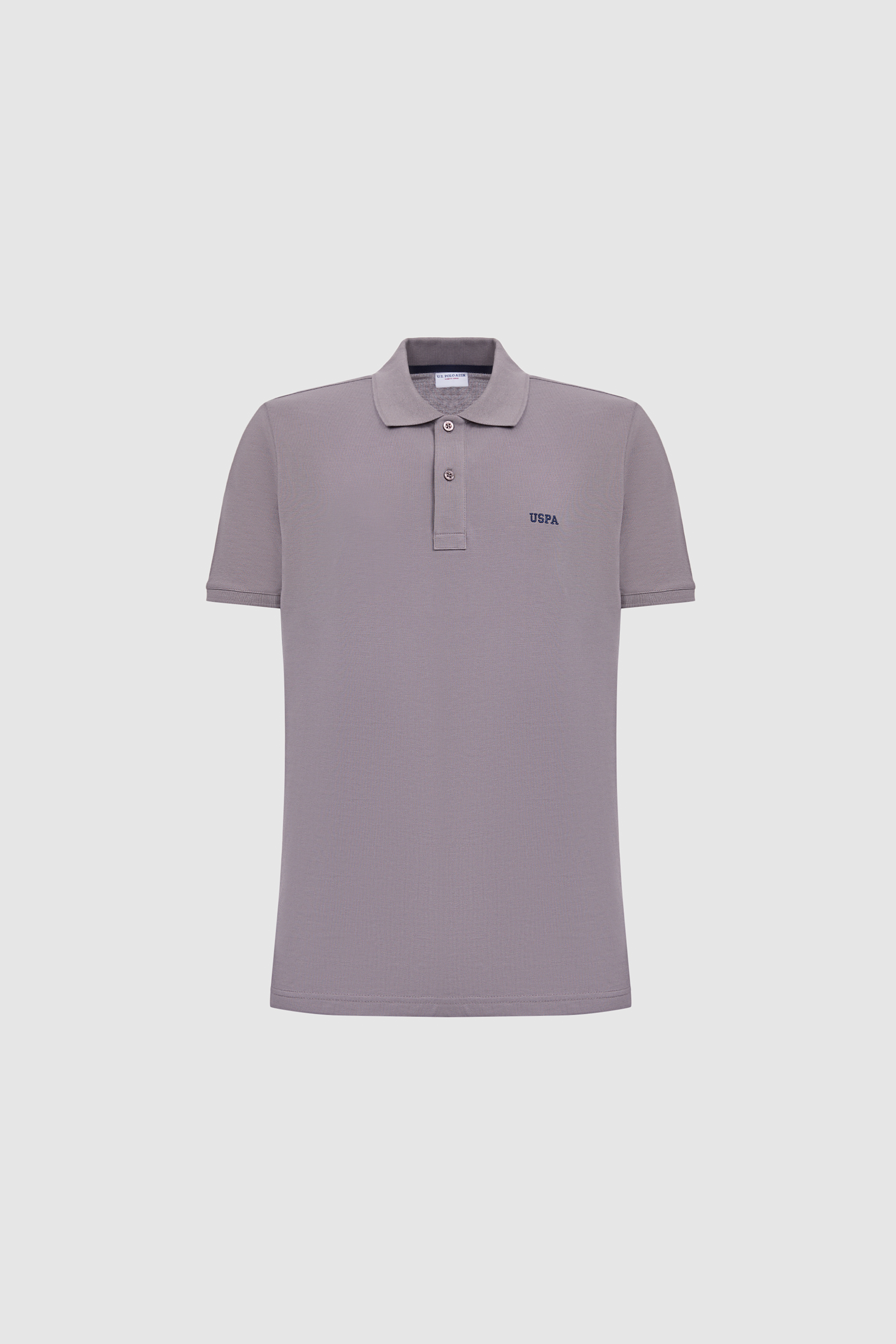 Erkek Gri Regular Fit Polo Yaka Basic Tişört