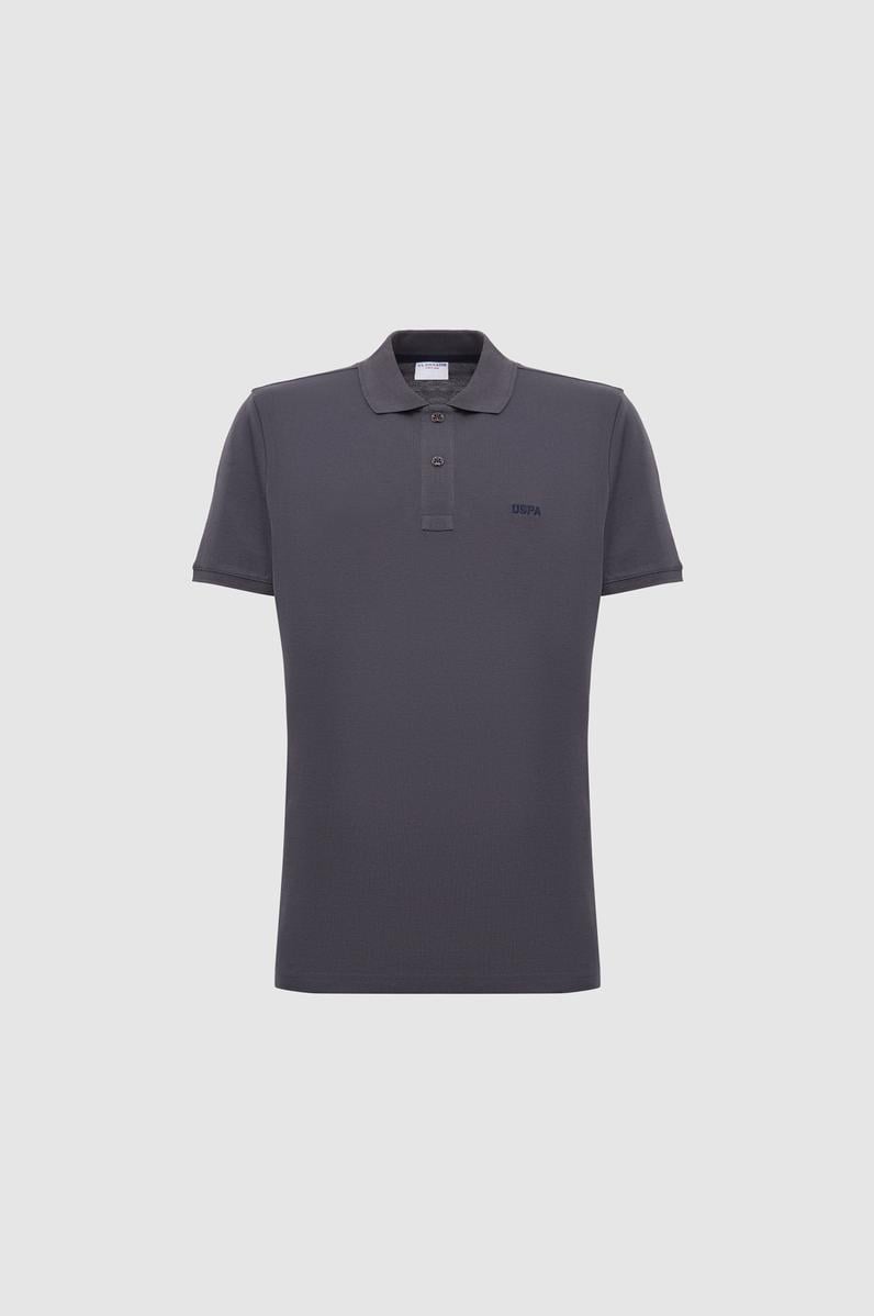 Erkek Antrasit Regular Fit Polo Yaka Basic Tişört