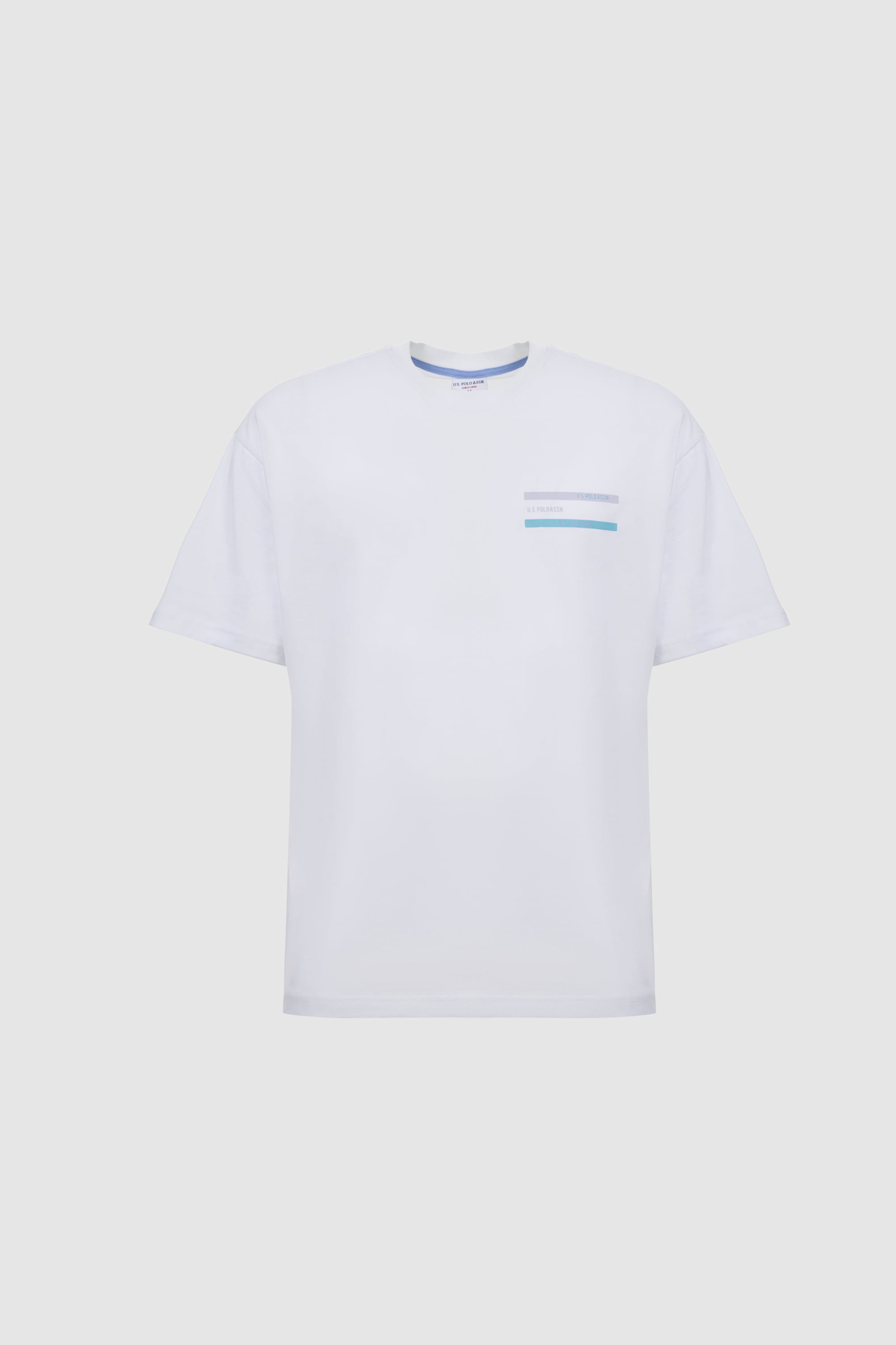 Erkek Beyaz Comfort Fit Bisiklet Yaka Tişört - 50327193001