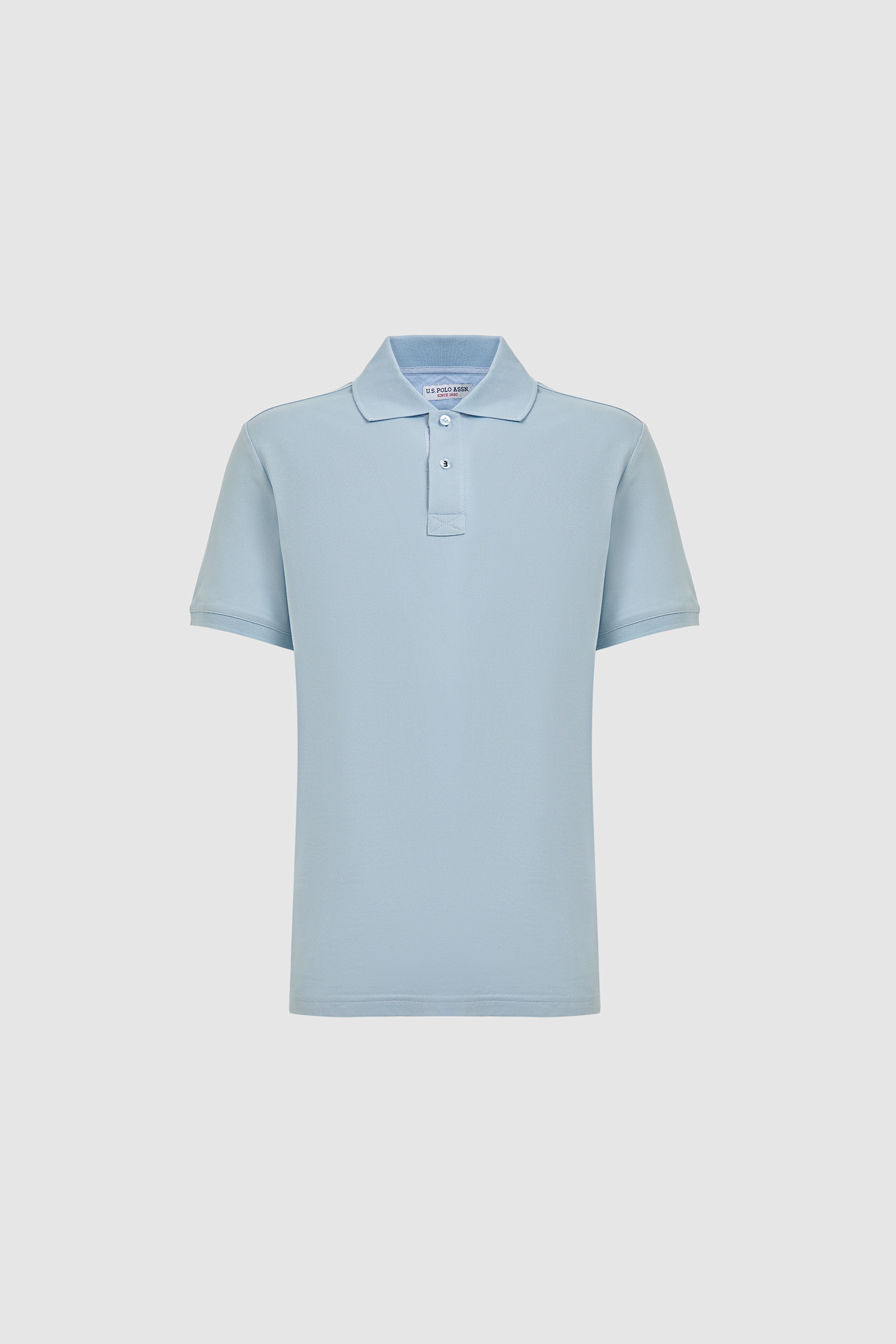 Erkek Açık Mavi Regular Fit Polo Yaka Basic Tişört - Image 7