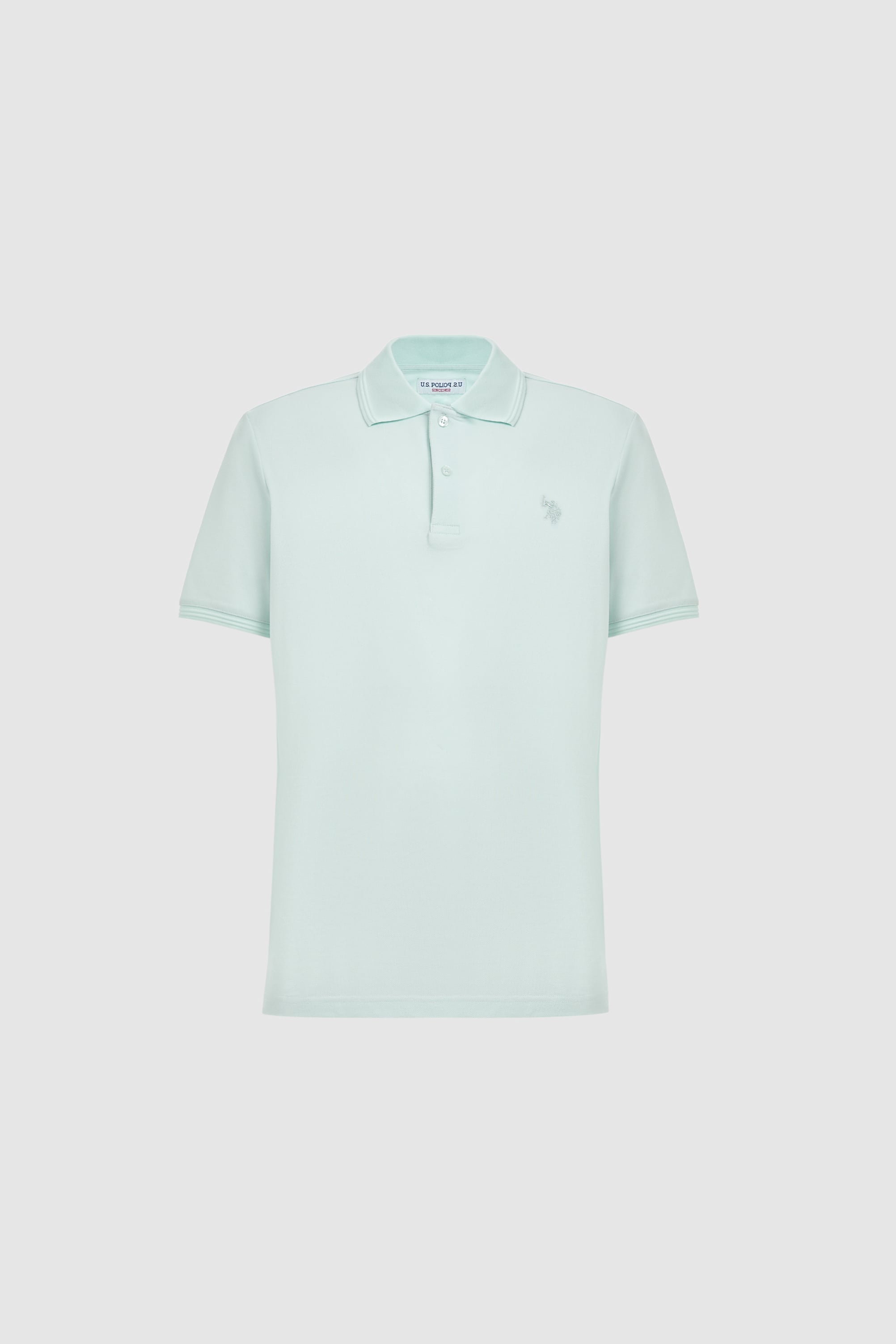 Erkek Su Yeşili Regular Fit Polo Yaka Basic Tişört - 50324938136