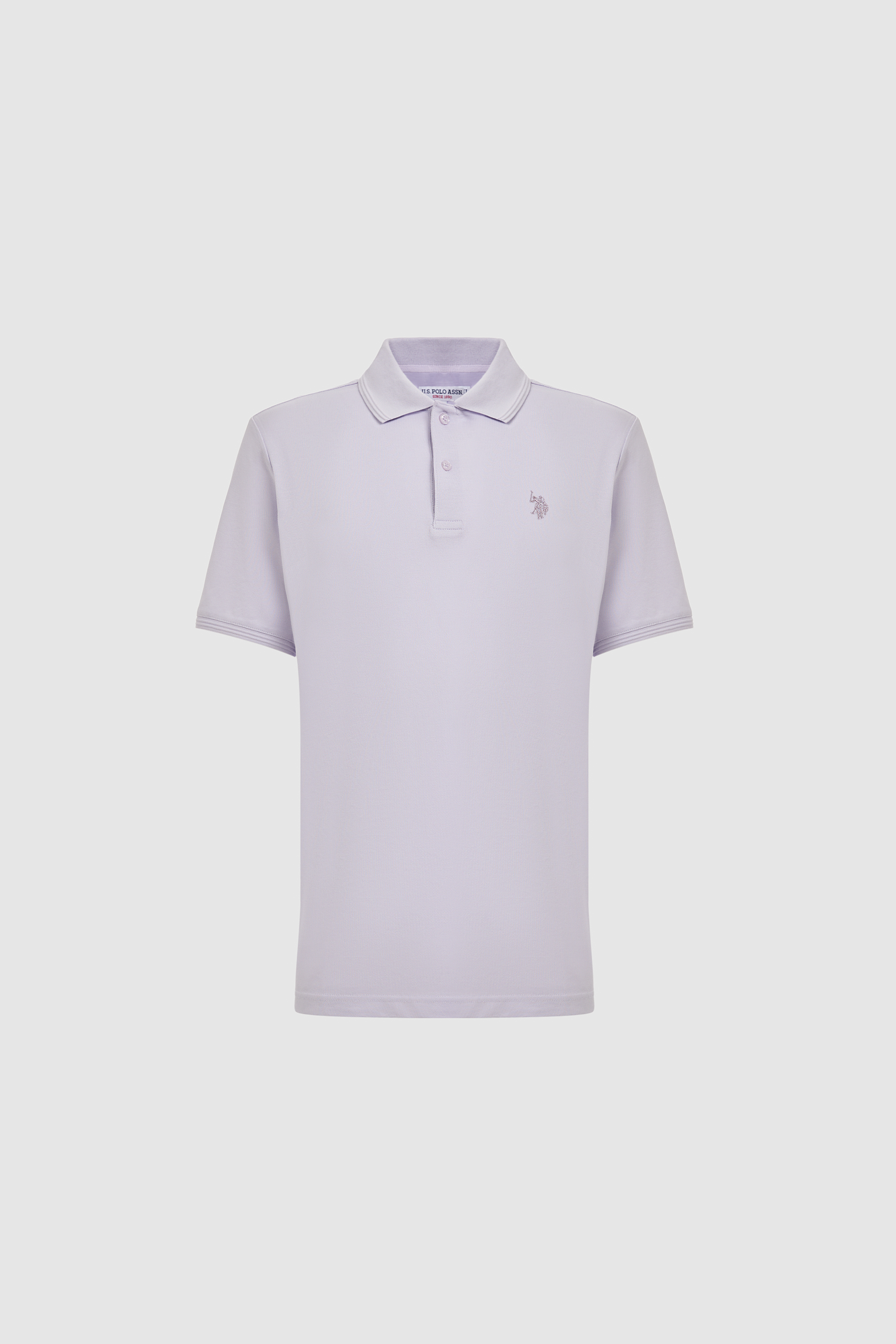 Erkek Lila Regular Fit Polo Yaka Basic Tişört - 50324938187
