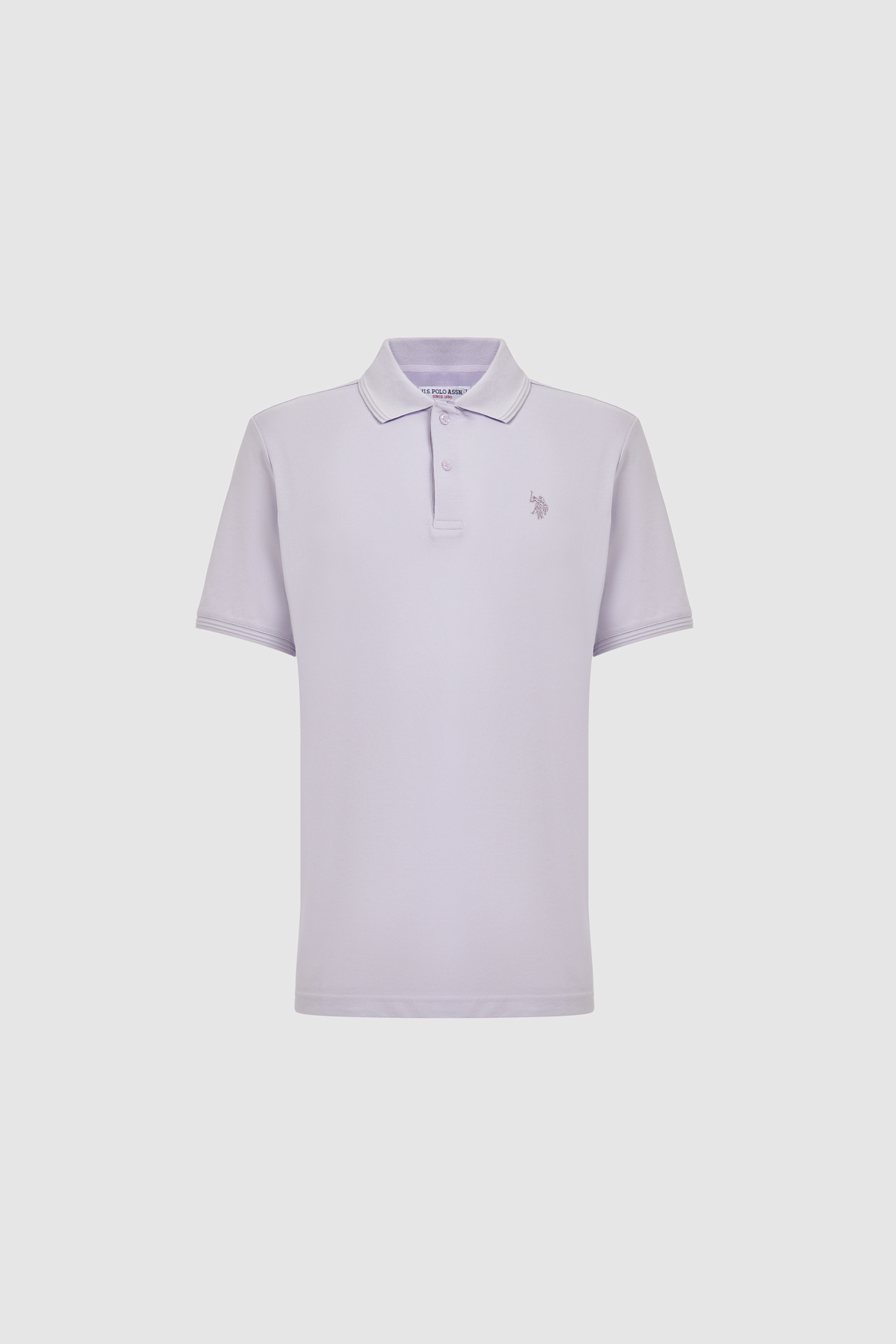 Erkek Lila Regular Fit Polo Yaka Basic Tişört - Image 7