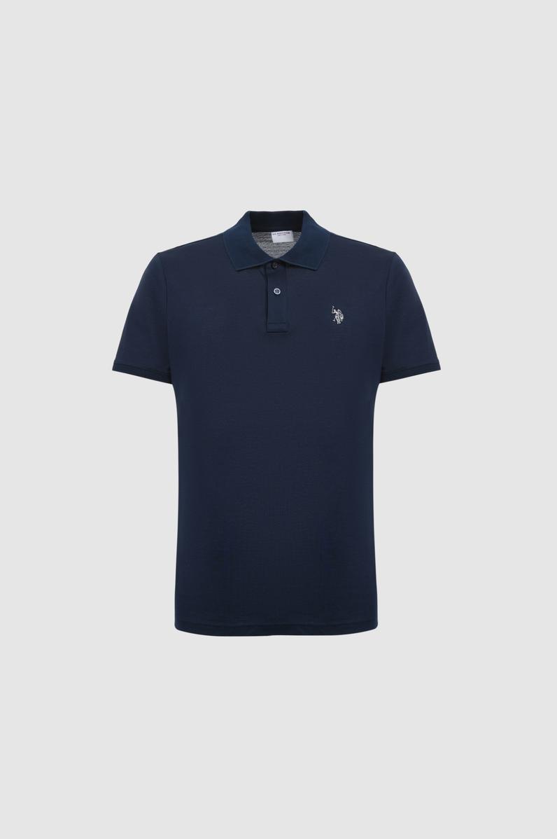 Erkek Lacivert Regular Fit Polo Yaka  Basic Tişört