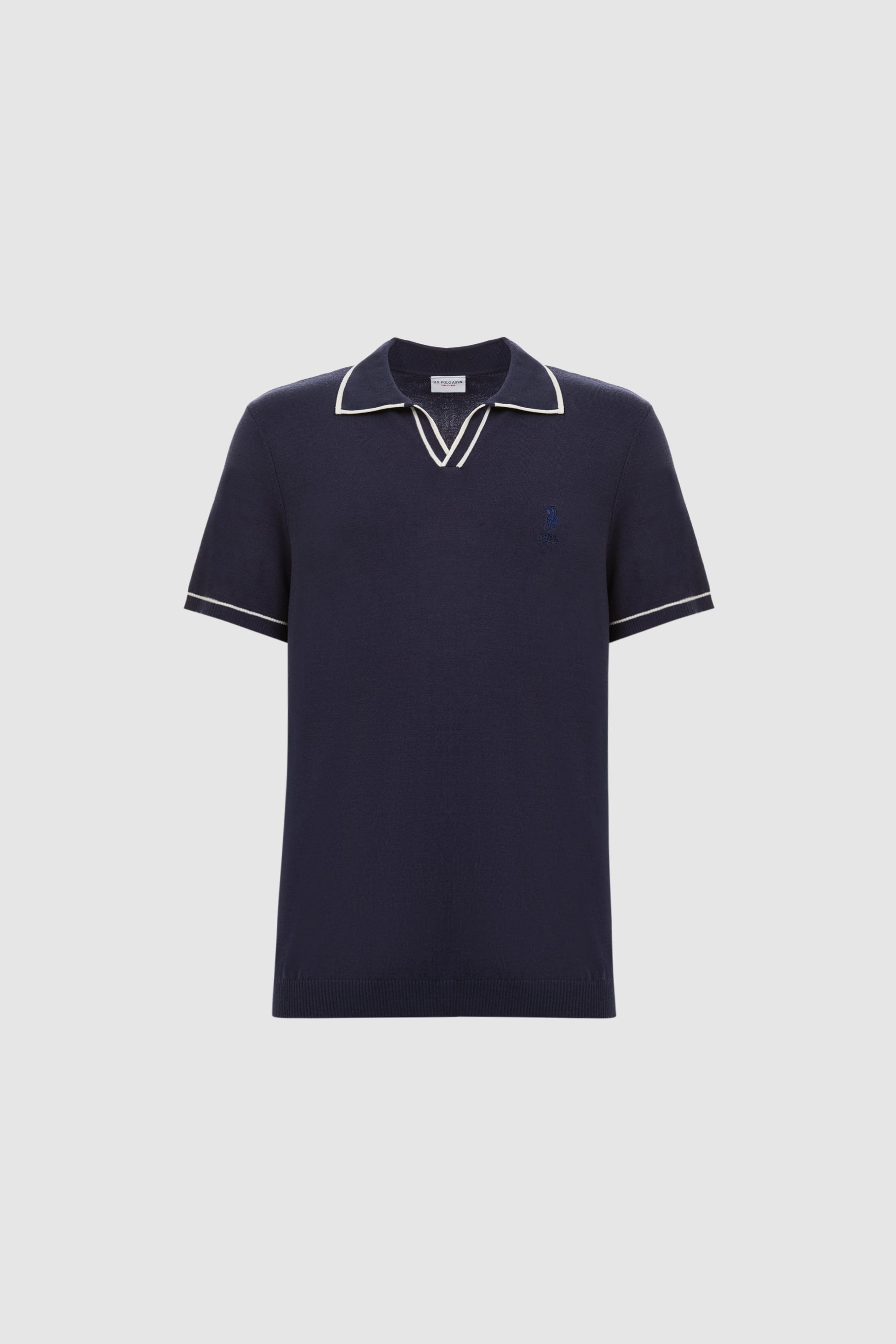 Erkek Lacivert Polo Yaka Triko Tişört - 50321682008
