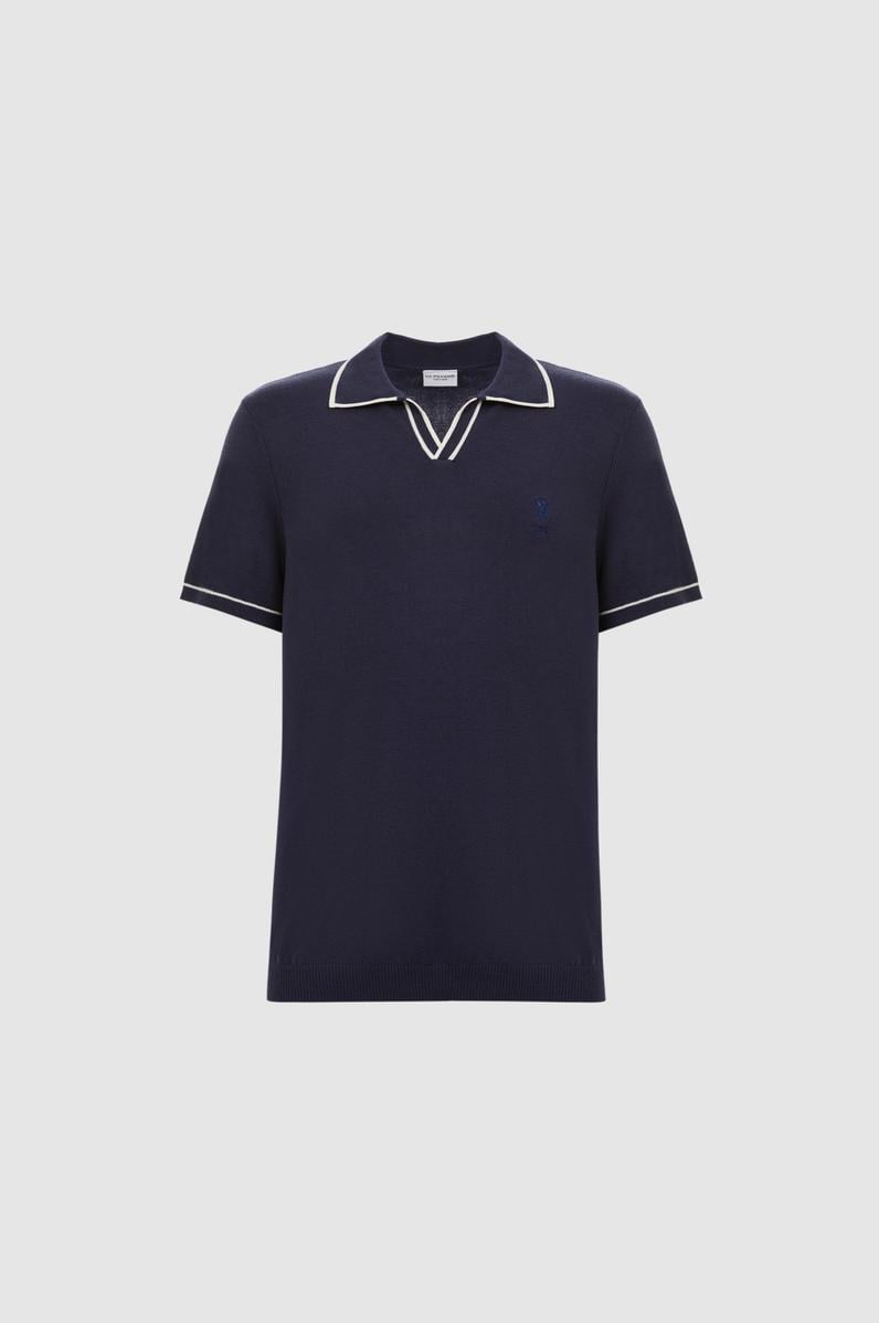 Erkek Lacivert Polo Yaka Triko Tişört