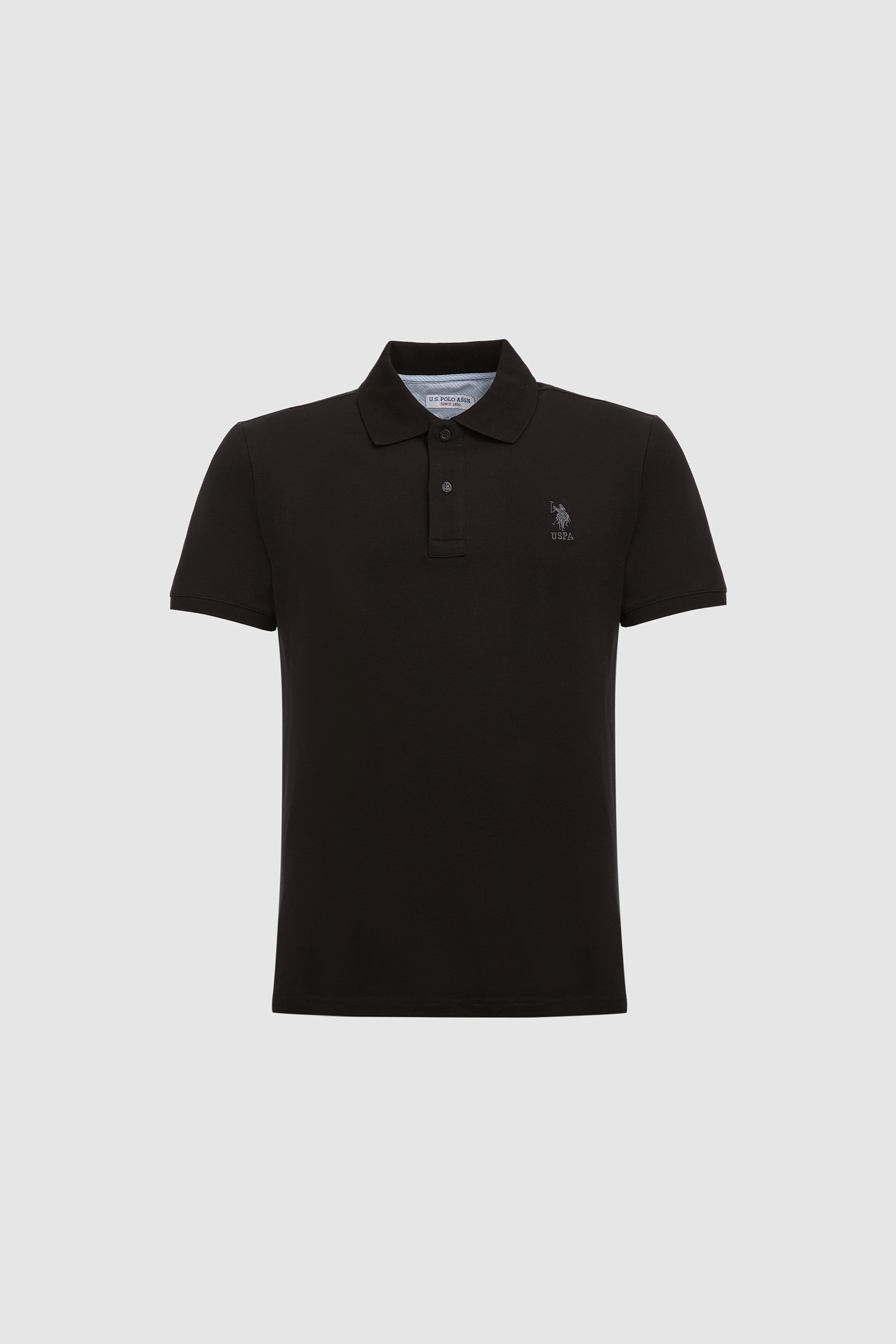 Erkek Siyah Slim Fit Polo Yaka Basic Tişört - Image 7