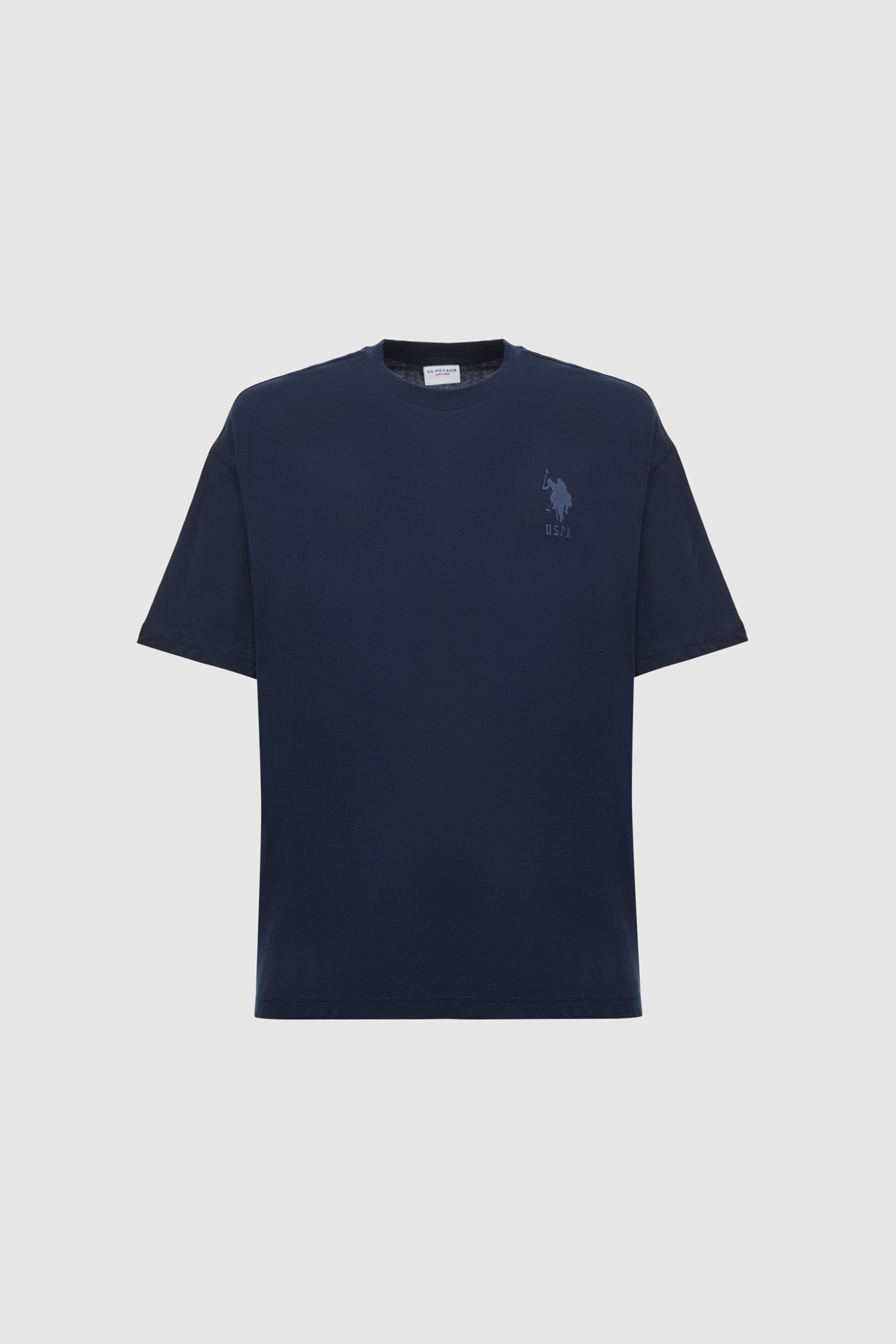 Erkek Lacivert Comfort Fit Bisiklet Yaka Basic Tişört - Image 7