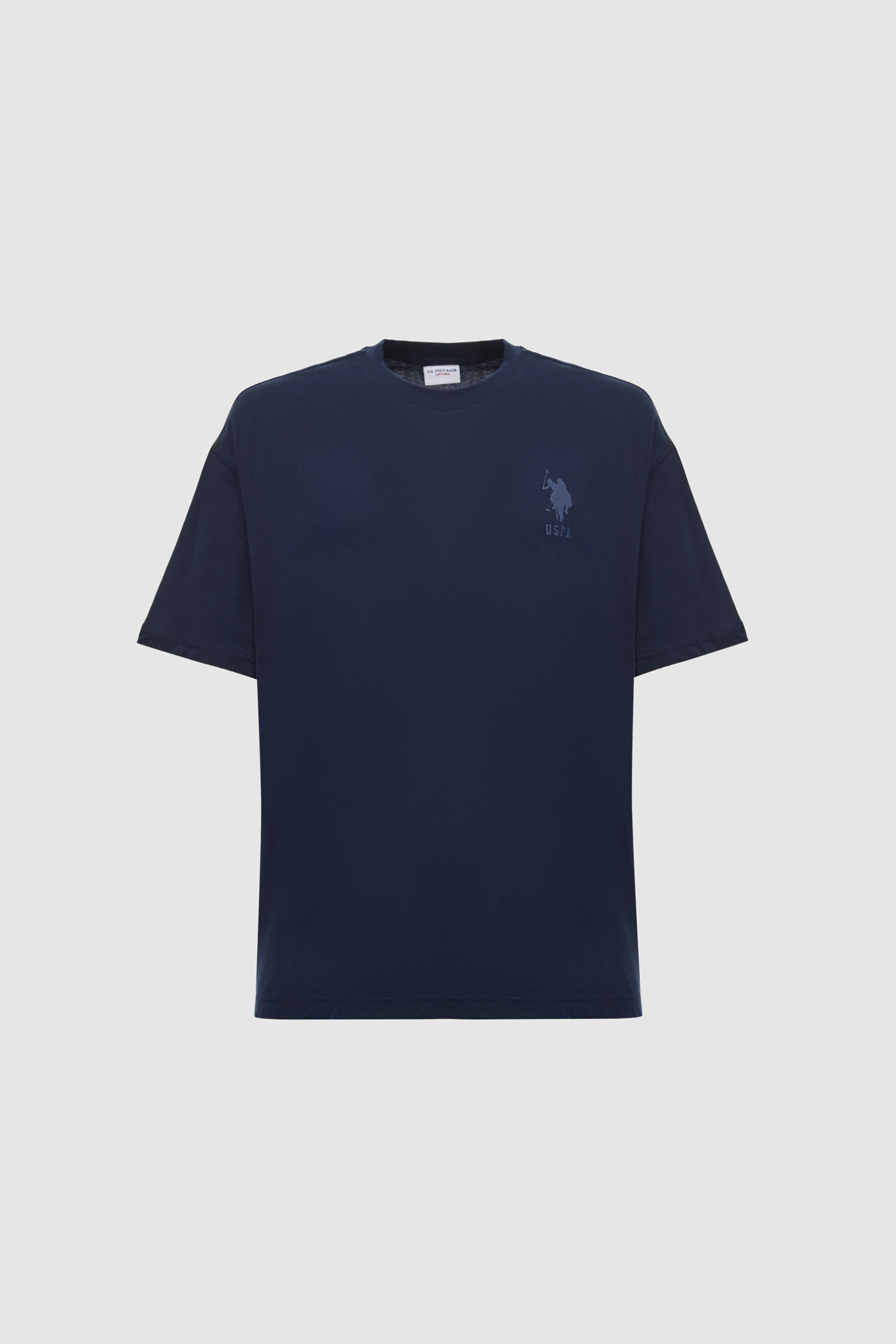 Erkek Lacivert Comfort Fit Bisiklet Yaka Basic Tişört