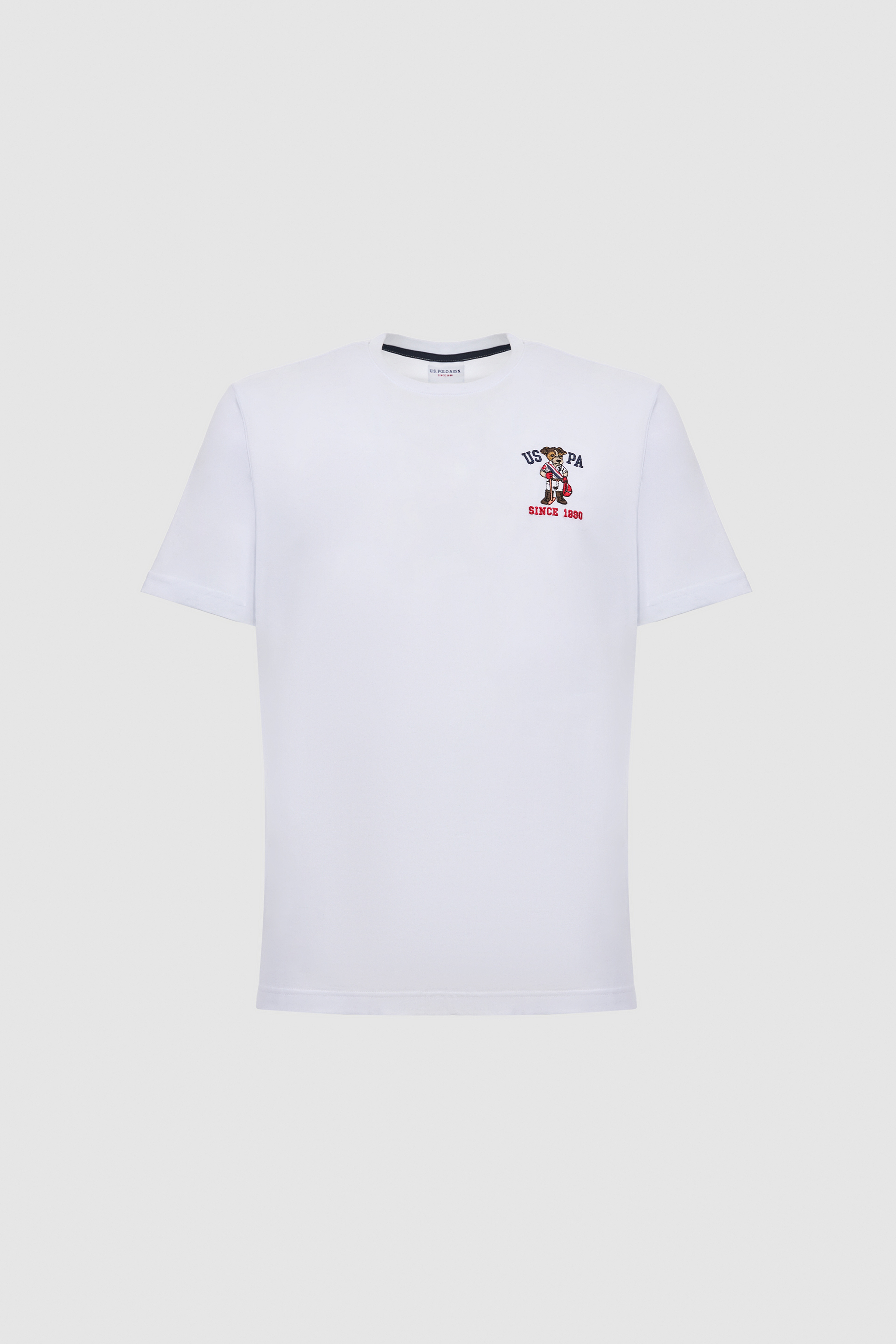 Erkek Beyaz Regular Fit Bisiklet Yaka Tişört - Image 7