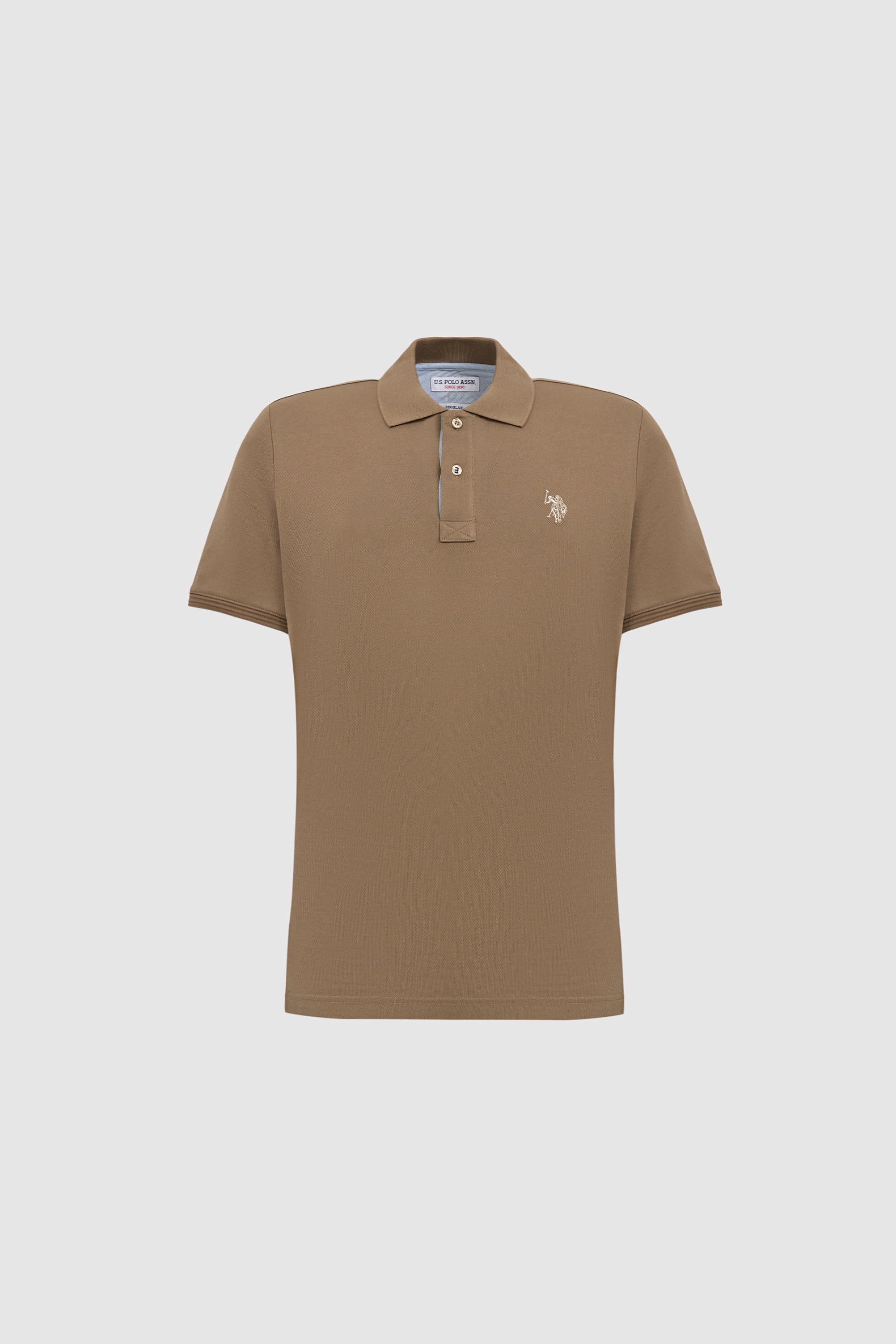 Erkek Haki Regular Fit Polo Yaka Basic Tişört - 50324938100