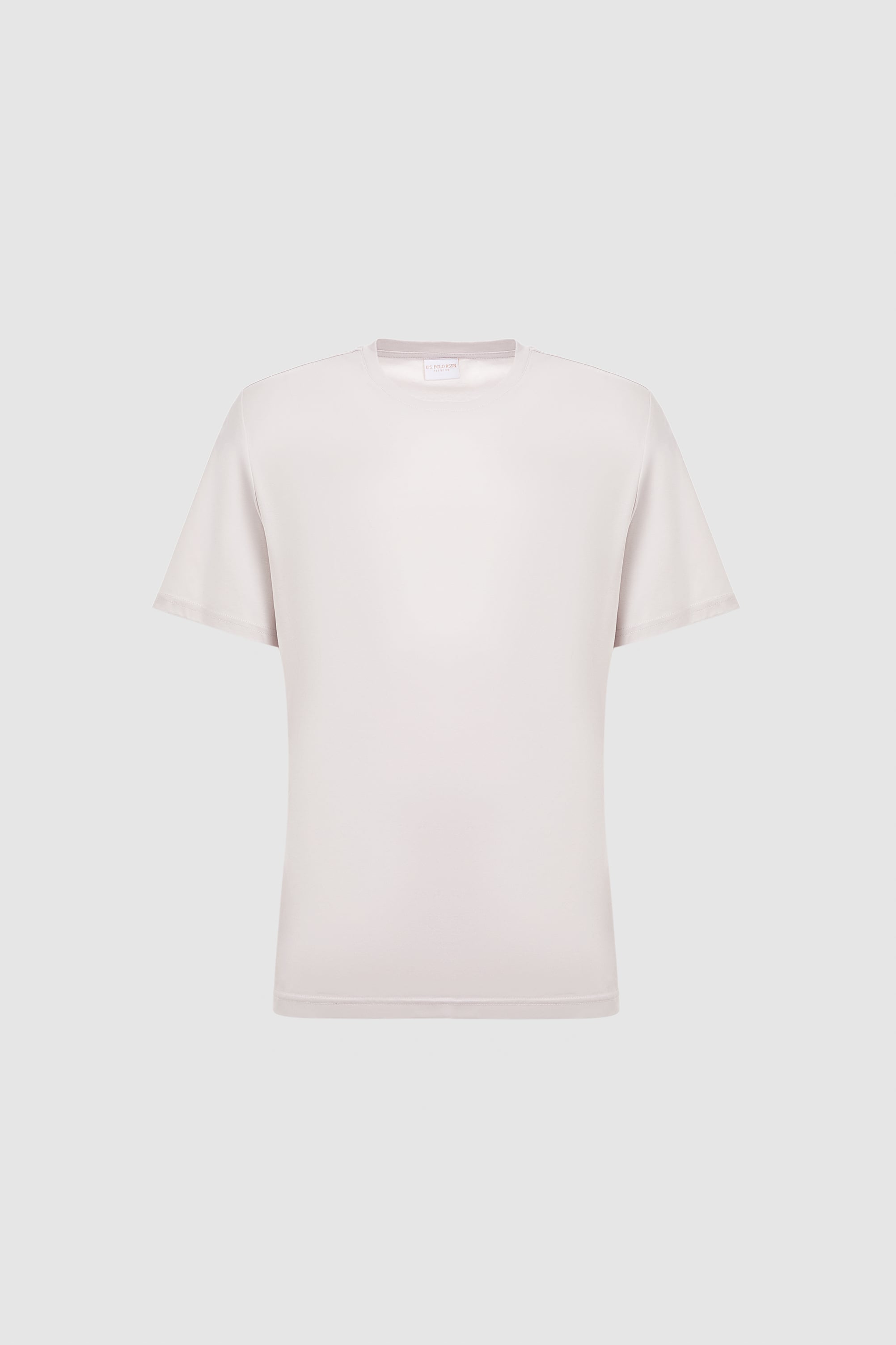 Erkek Açık Gri Regular Fit Bisiklet Yaka Basic Tişört - Image 7