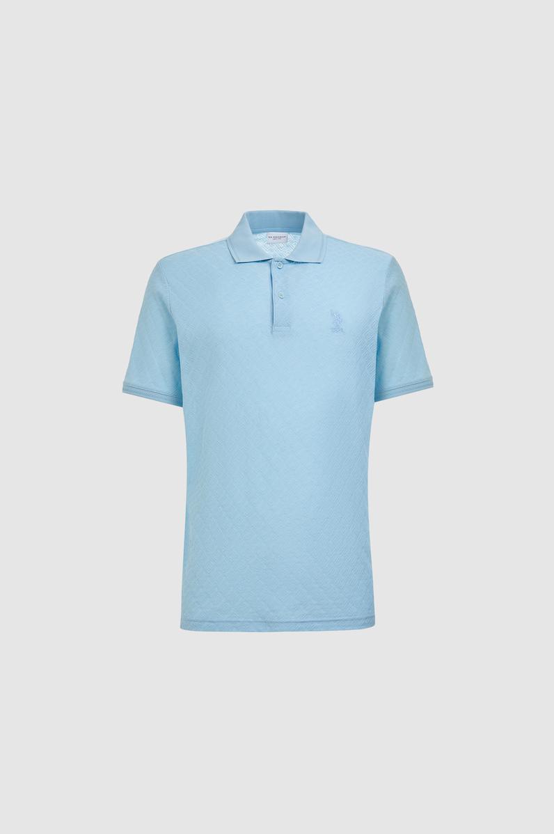 Erkek Mavi Regular Fit Polo Yaka Tişört