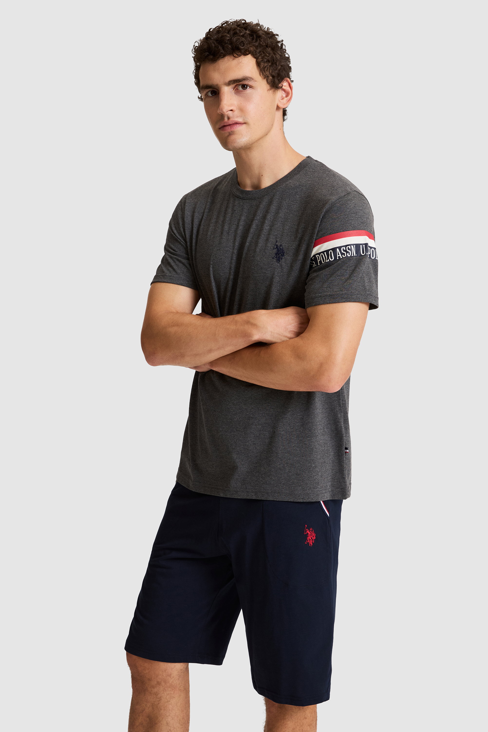Erkek Antrasit Melanj Pijama Takımı - 50326131006