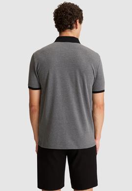 Erkek Antrasit Melanj Regular Fit Polo Yaka Basic Tişört - 50326978065