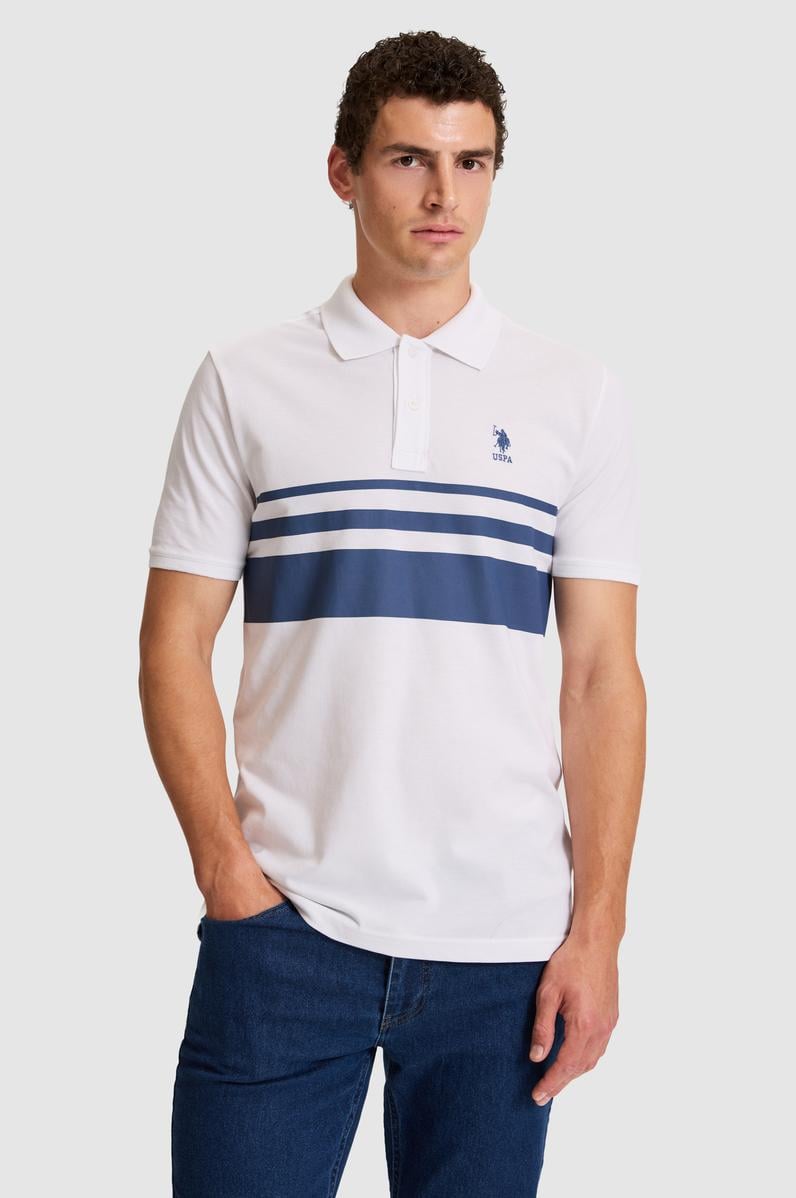 Erkek Beyaz Regular Fit Polo Yaka Tişört