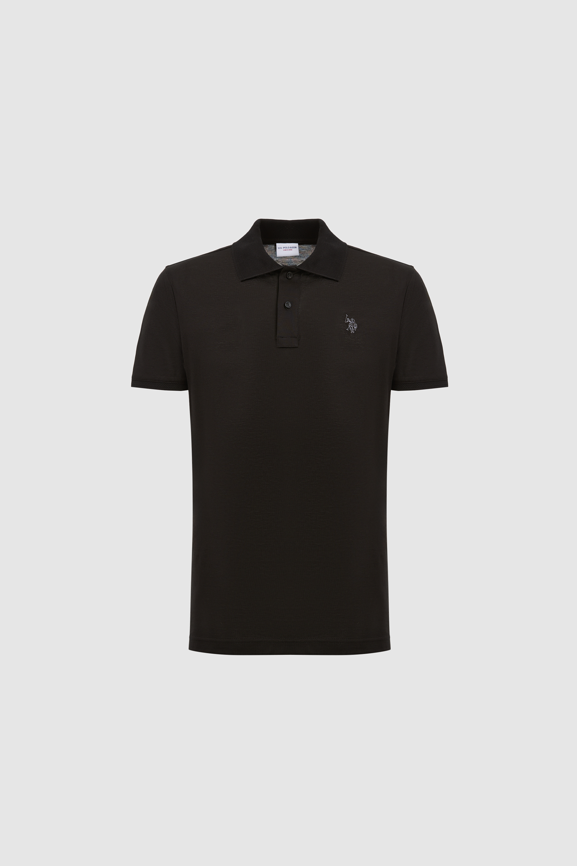 Erkek Siyah Regular Fit Polo Yaka  Basic Tişört - 50322297023