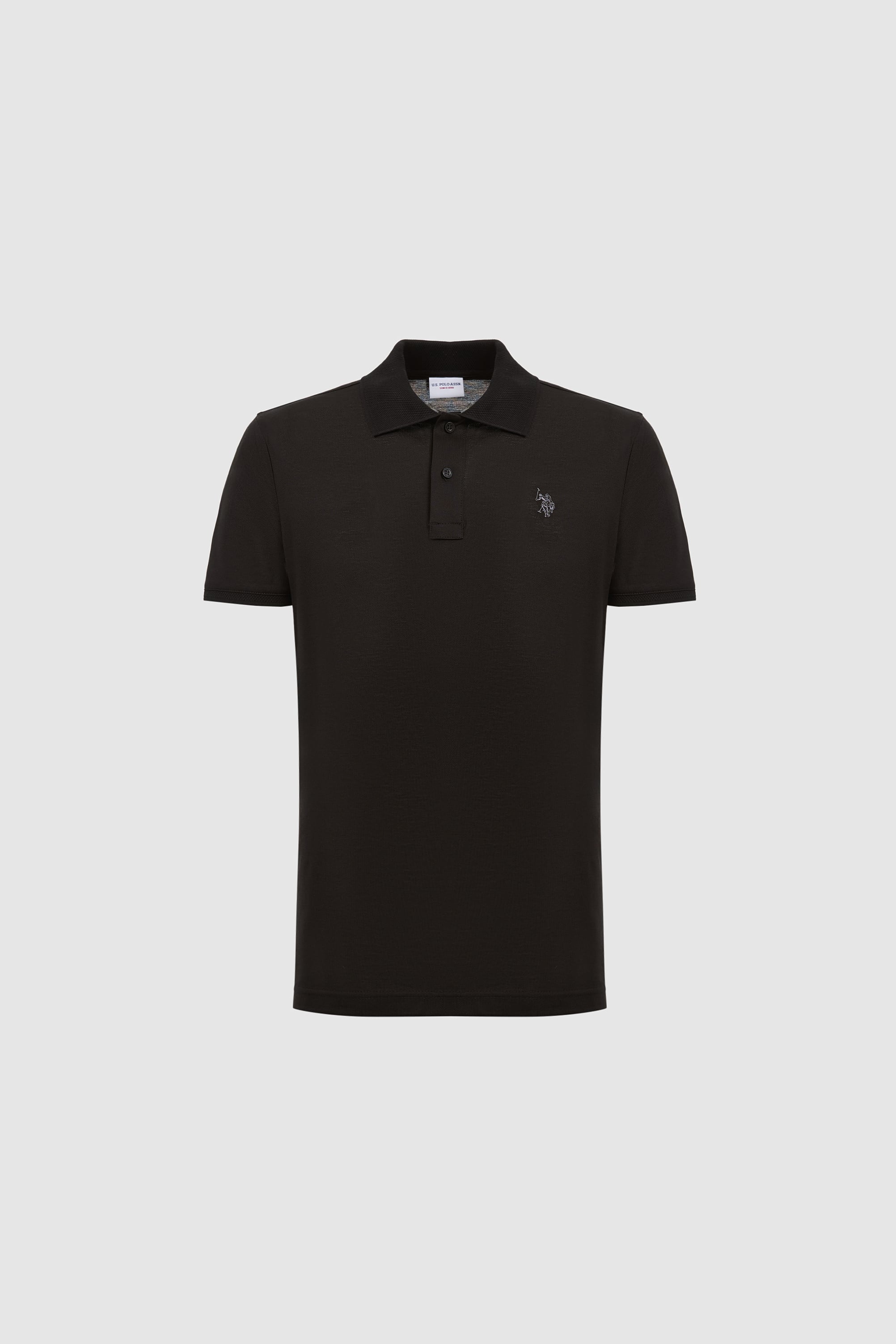 Erkek Siyah Regular Fit Polo Yaka  Basic Tişört - 50322297023