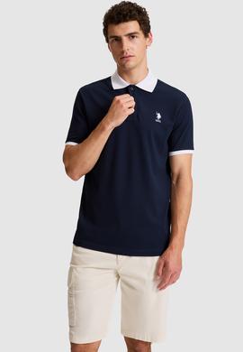 Erkek Lacivert Regular Fit Polo Yaka Basic Tişört - 50326978038