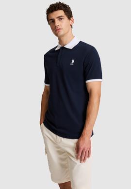 Erkek Lacivert Regular Fit Polo Yaka Basic Tişört - 50326978038
