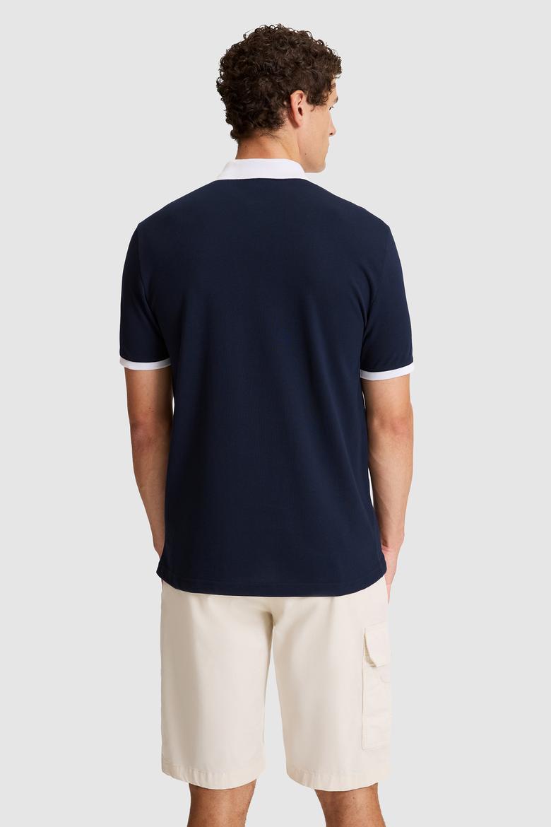 Erkek Lacivert Regular Fit Polo Yaka Basic Tişört - 50326978038