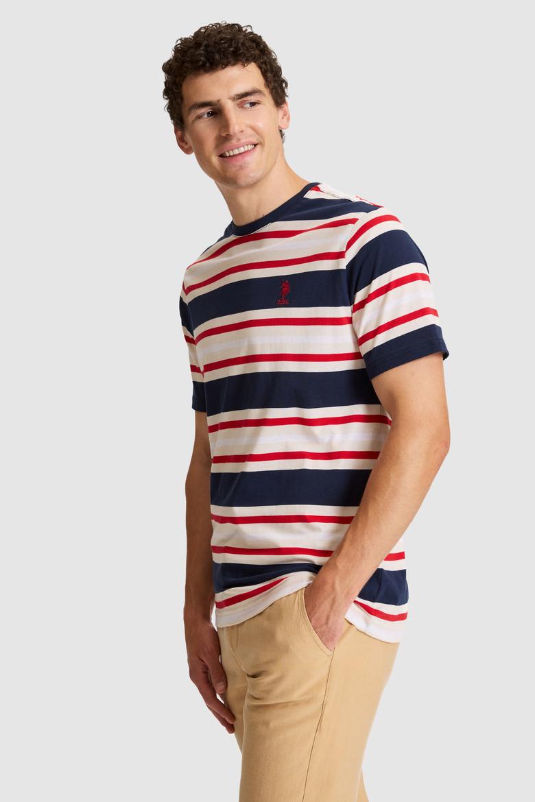 Erkek Lacivert Regular Fit Bisiklet Yaka Tişört - 50326971008