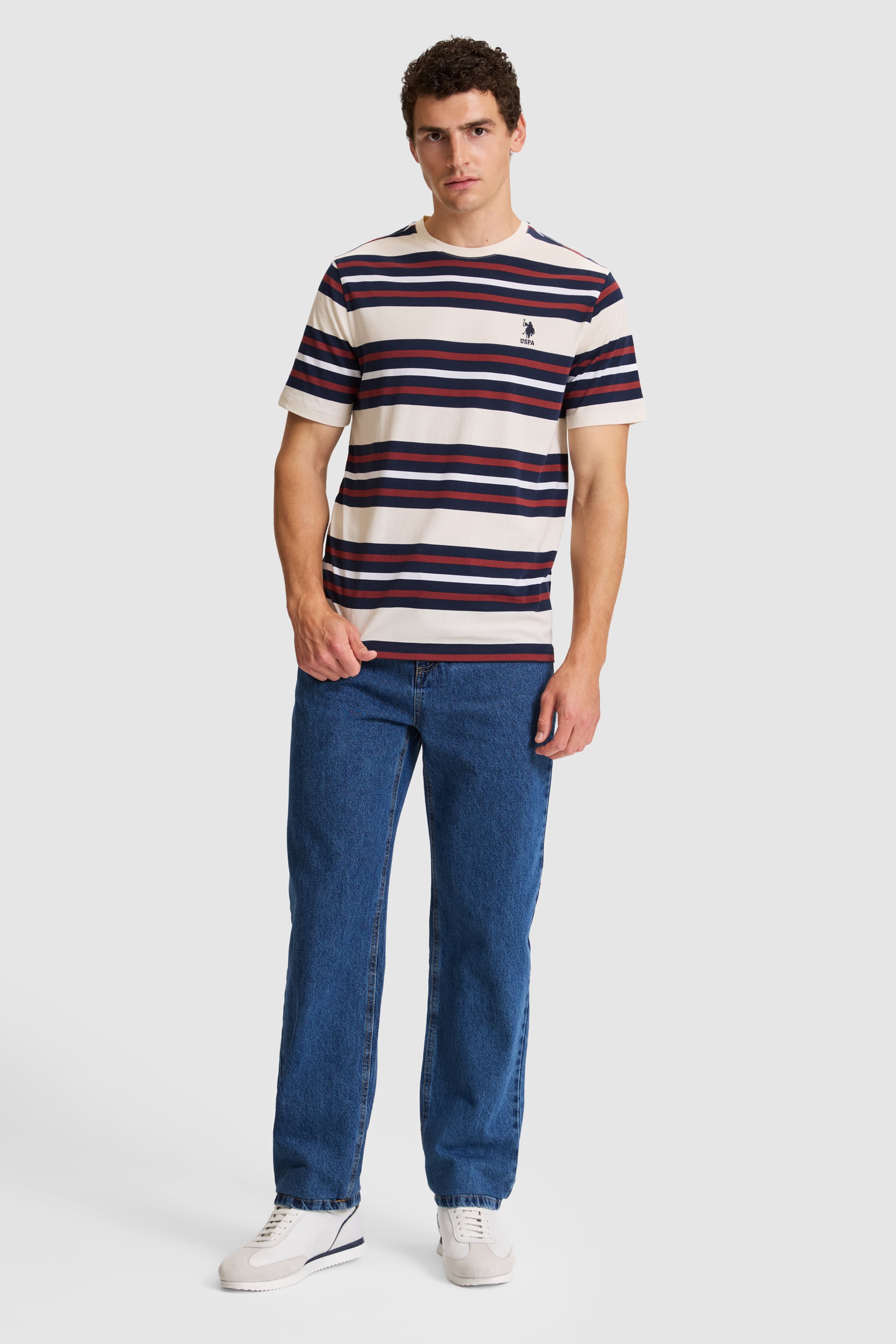 Erkek Krem Regular Fit Bisiklet Yaka Tişört - 50326971021