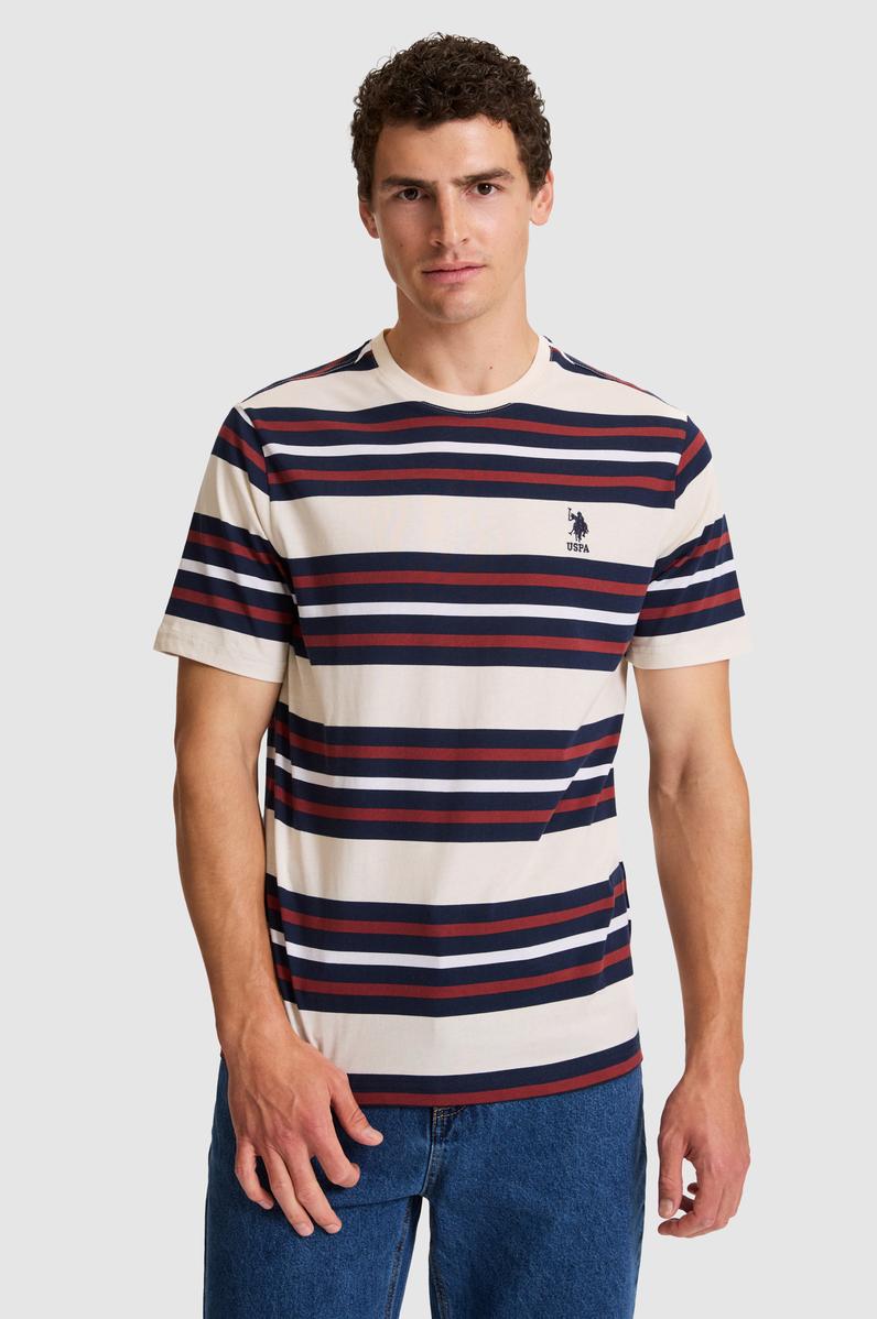 Erkek Krem Regular Fit Bisiklet Yaka Tişört