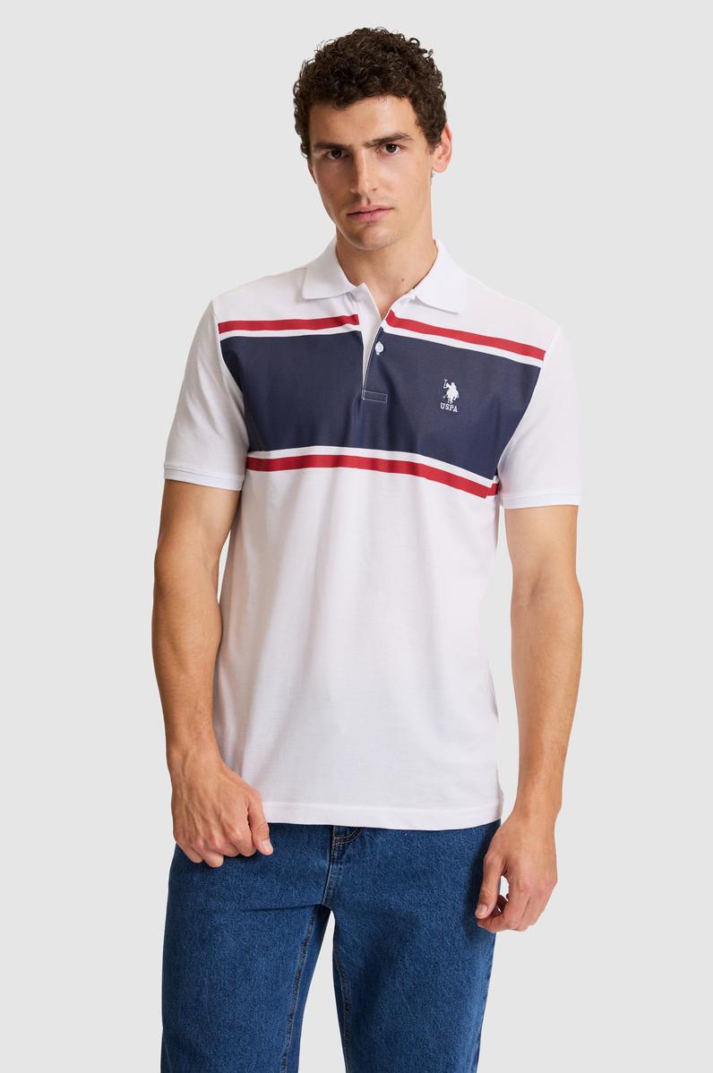Erkek Beyaz Regular Fit Polo Yaka Tişört