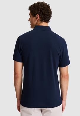 Erkek Lacivert Slim Fit Polo Yaka Basic Tişört - 50327003047
