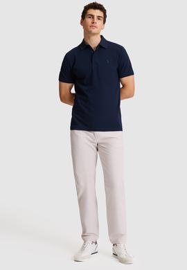Erkek Lacivert Slim Fit Polo Yaka Basic Tişört - 50327003047
