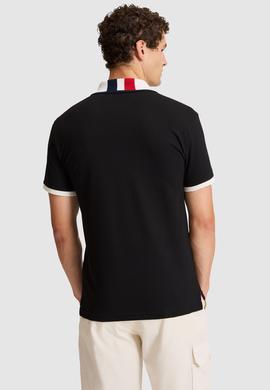 Erkek Siyah Slim Fit Polo Yaka Basic Tişört - 50322299044