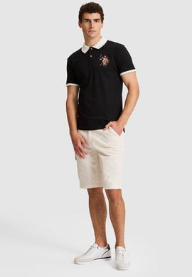 Erkek Siyah Slim Fit Polo Yaka Basic Tişört - 50322299044