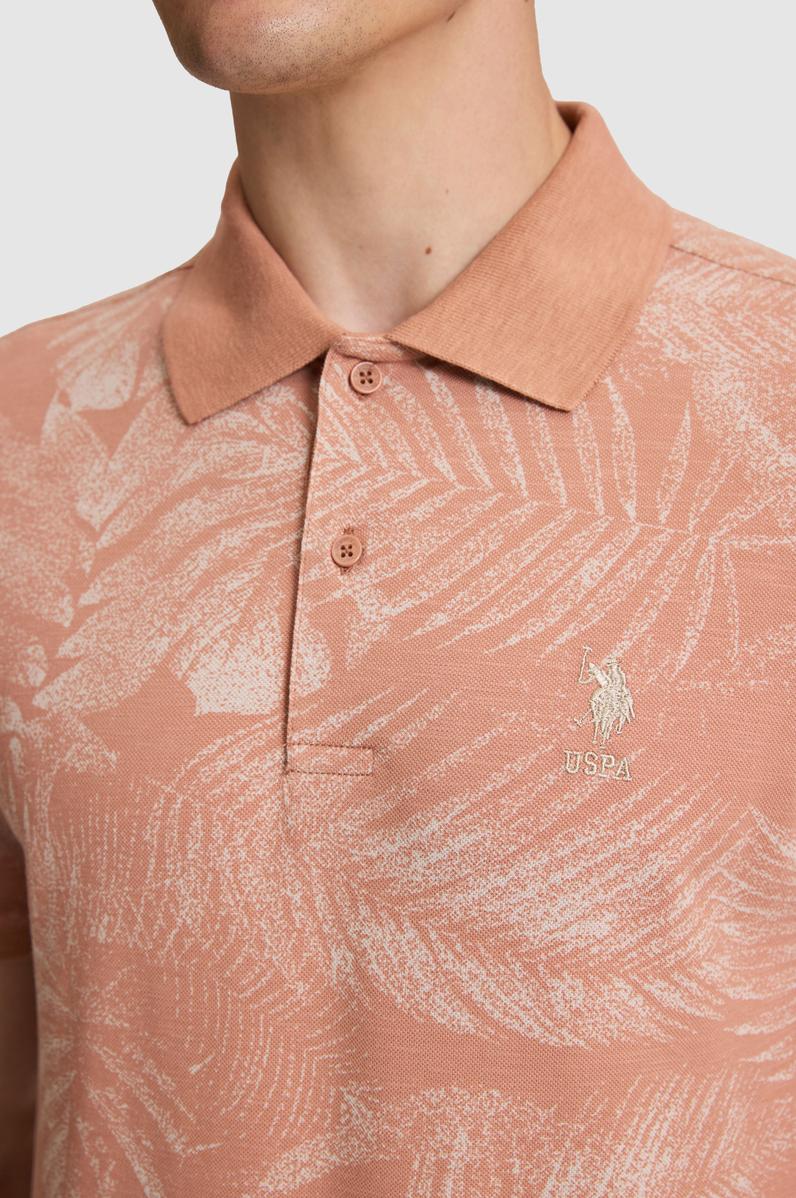Erkek Pudra Regular Fit Polo Yaka Tişört