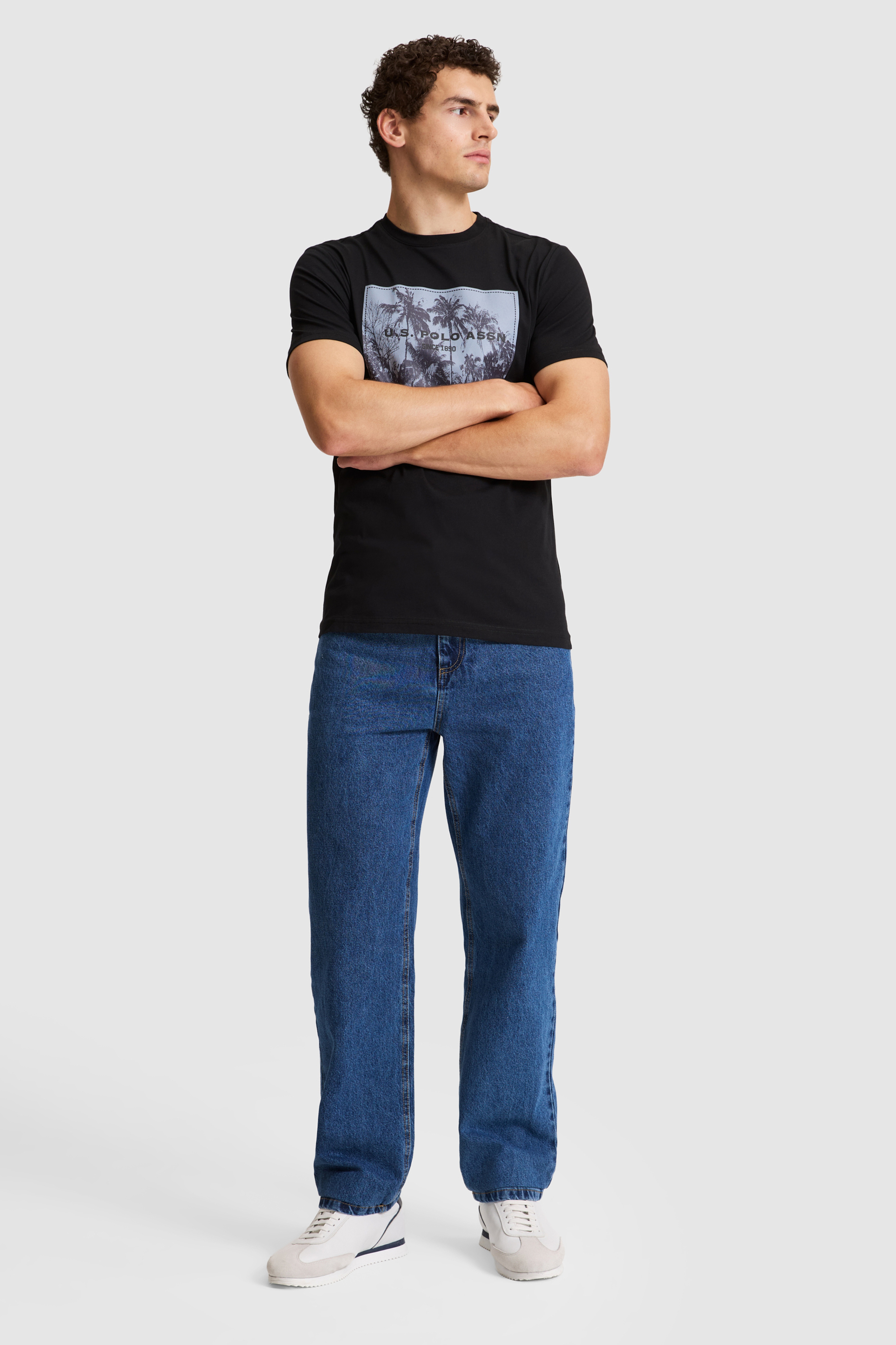 Erkek Siyah Regular Fit Bisiklet Yaka Tişört - Image 4