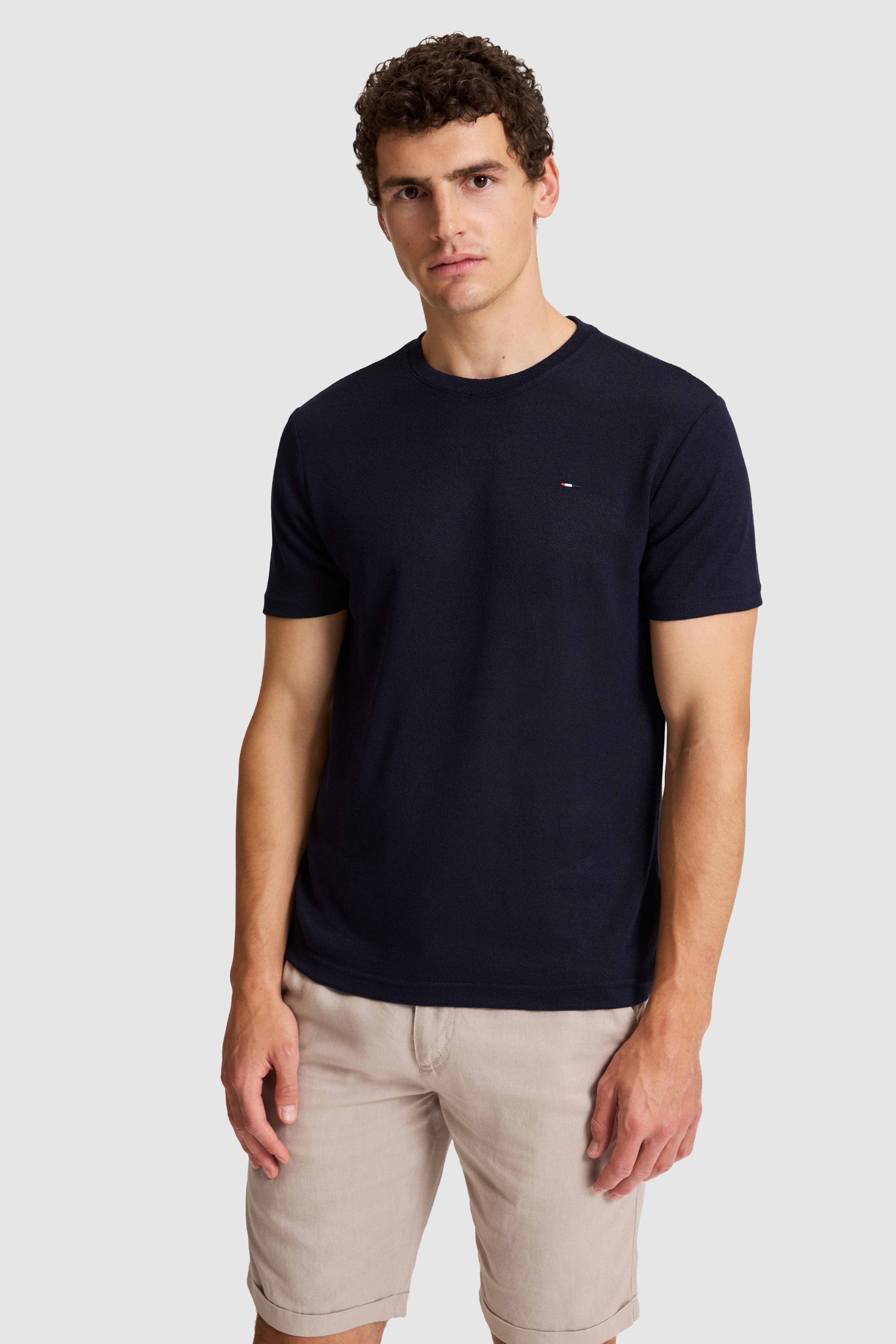 Erkek Siyah Regular Fit Bisiklet Yaka Tişört - Image 1