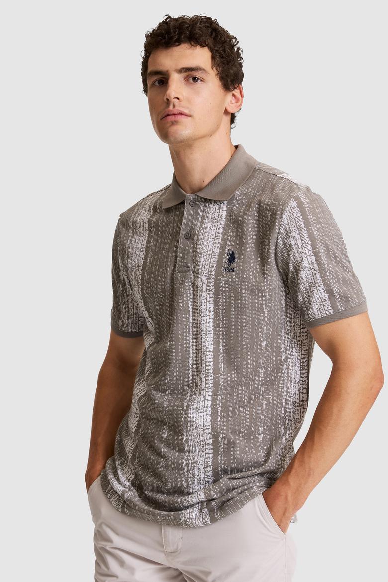 Erkek Gri Regular Fit Polo Yaka Tişört