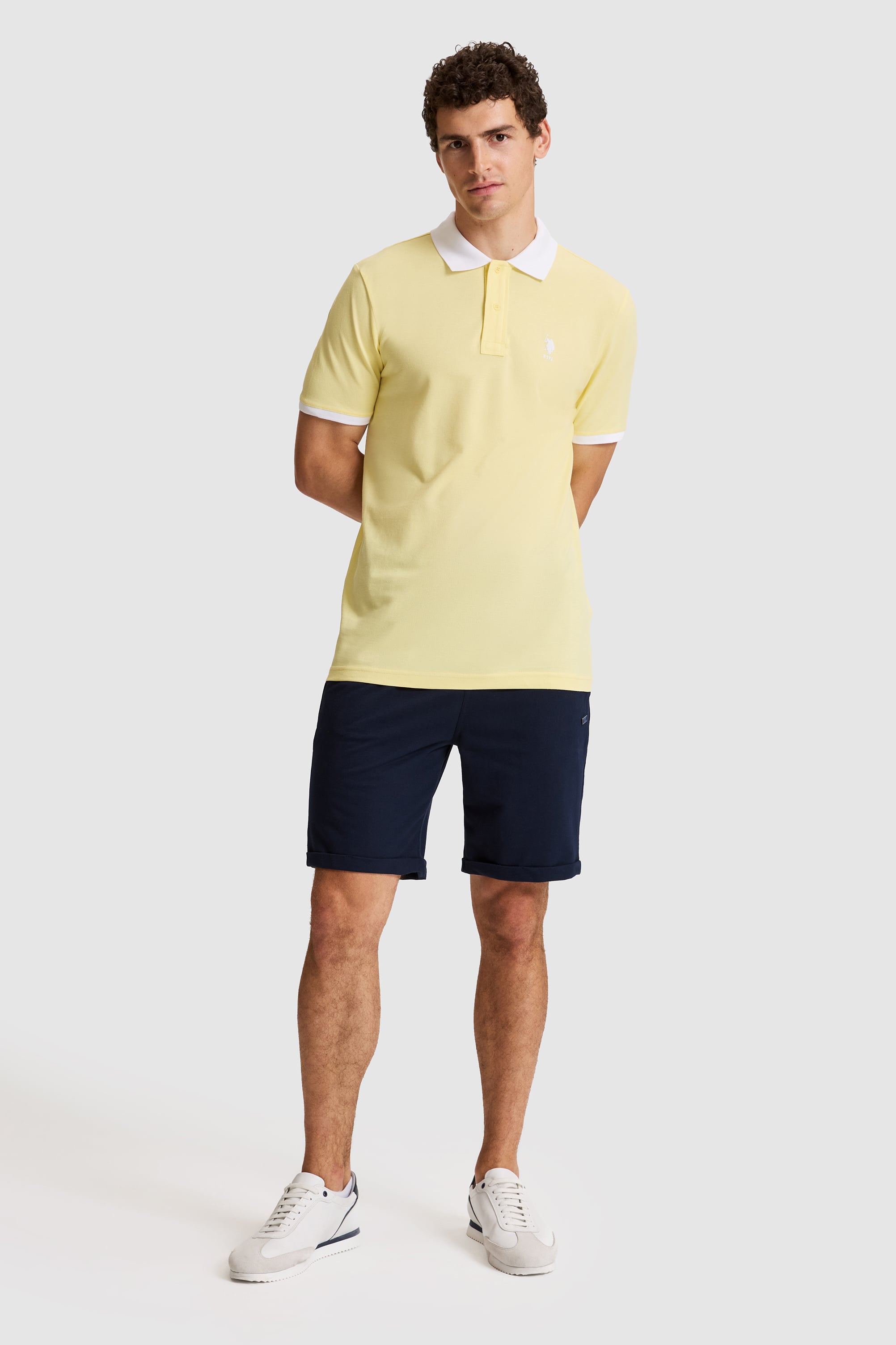 Erkek Açık Sarı Regular Fit Polo Yaka Tişört - 50322500009