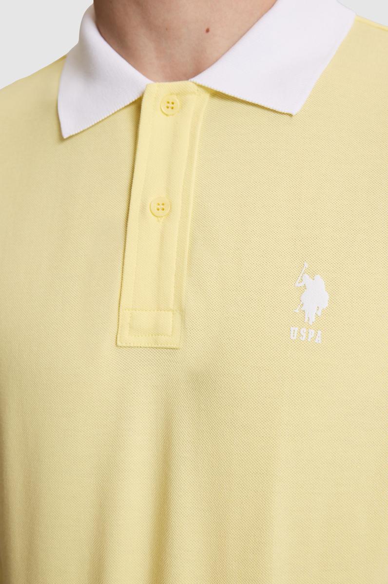 Erkek Açık Sarı Regular Fit Polo Yaka Tişört