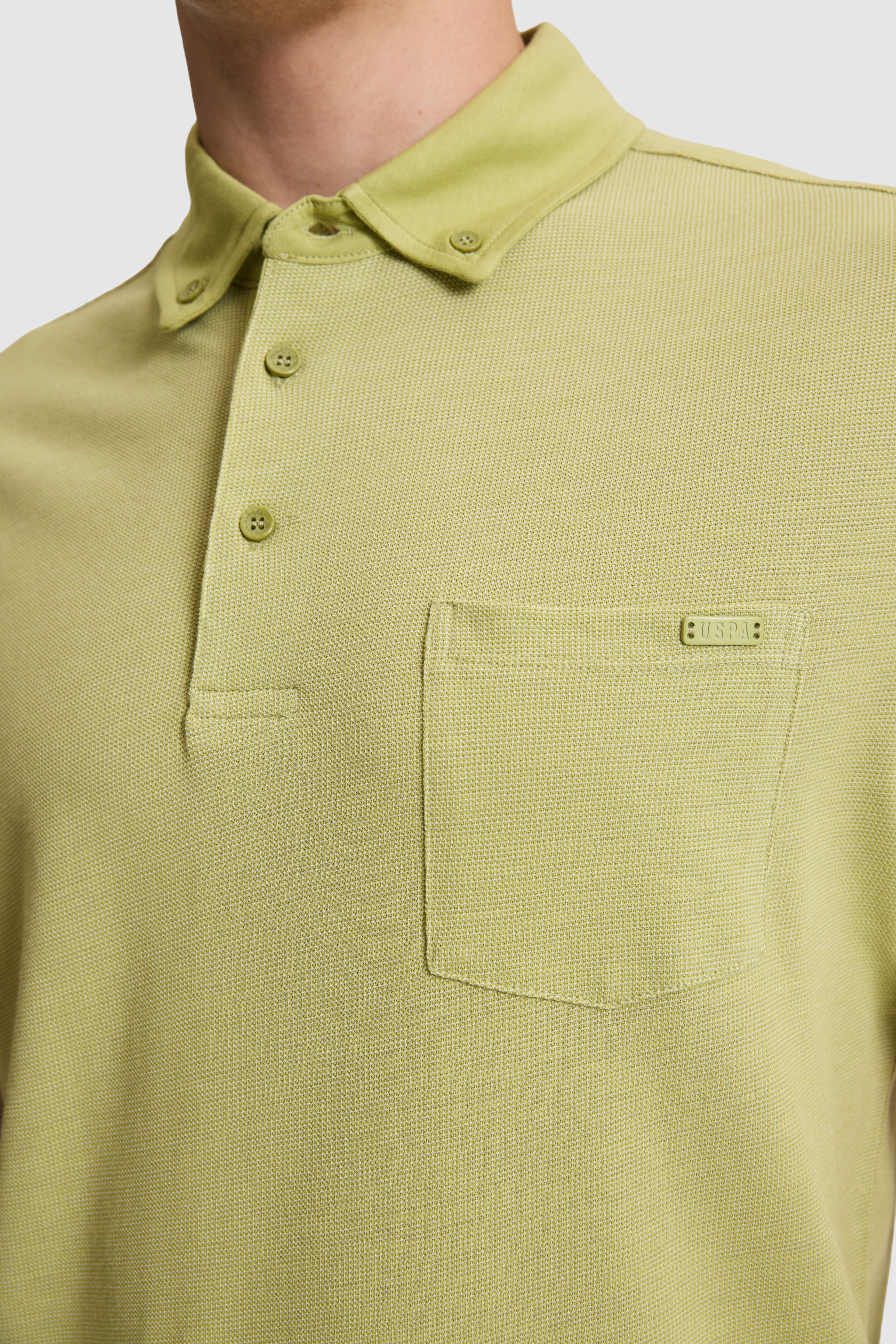 Erkek Yeşil Regular Fit Polo Yaka Tişört