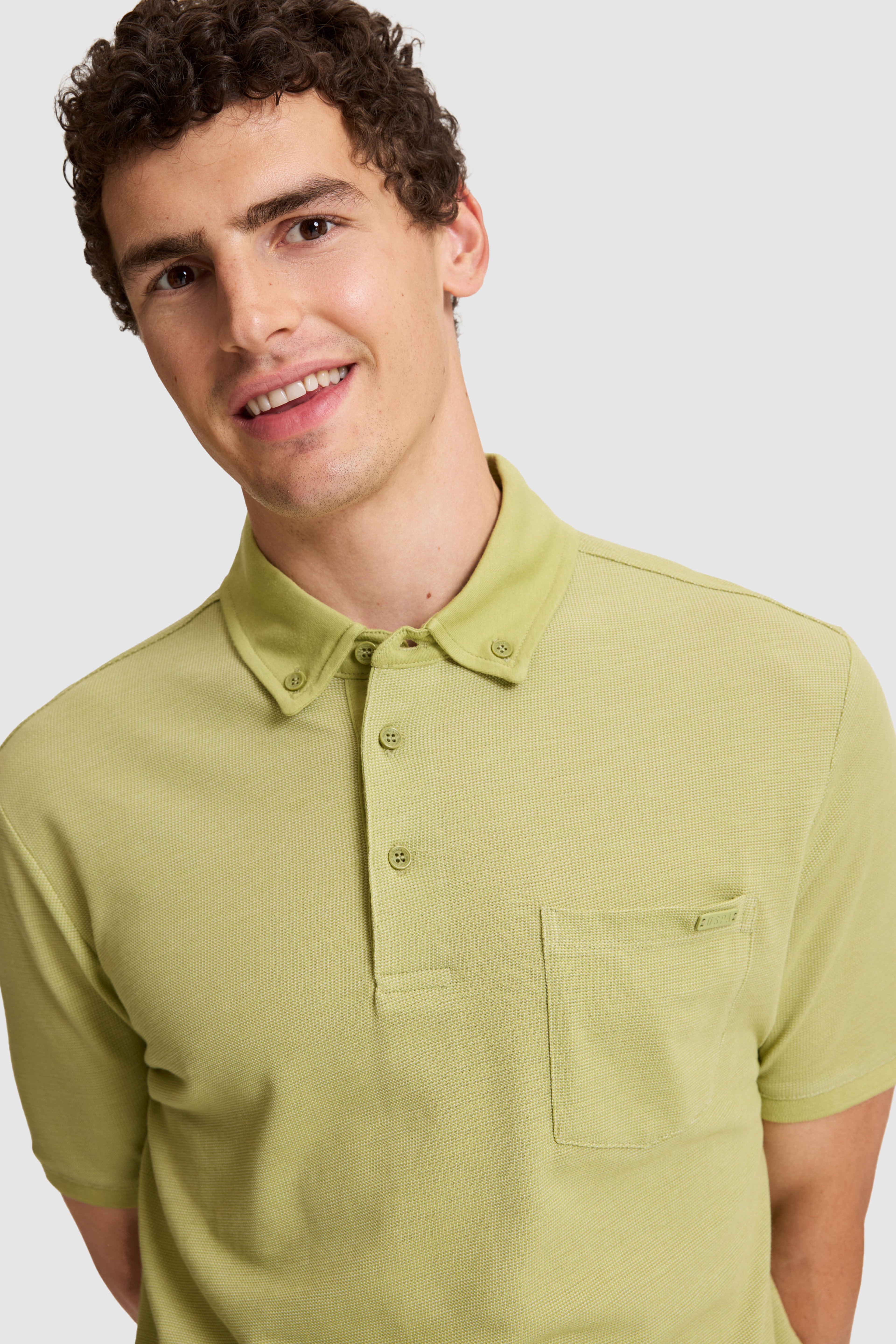 Erkek Yeşil Regular Fit Polo Yaka Tişört - Image 2