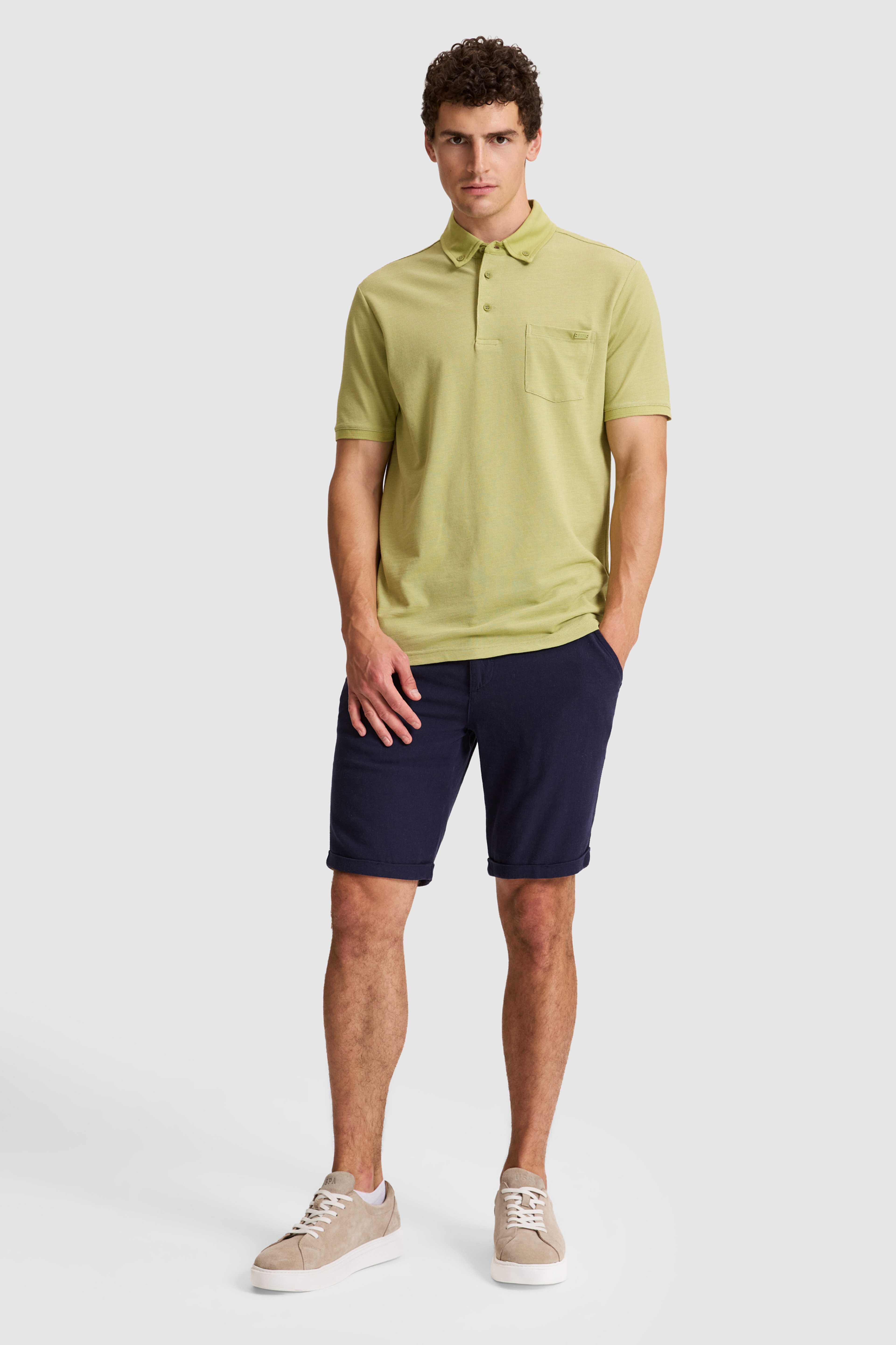 Erkek Yeşil Regular Fit Polo Yaka Tişört - Image 4