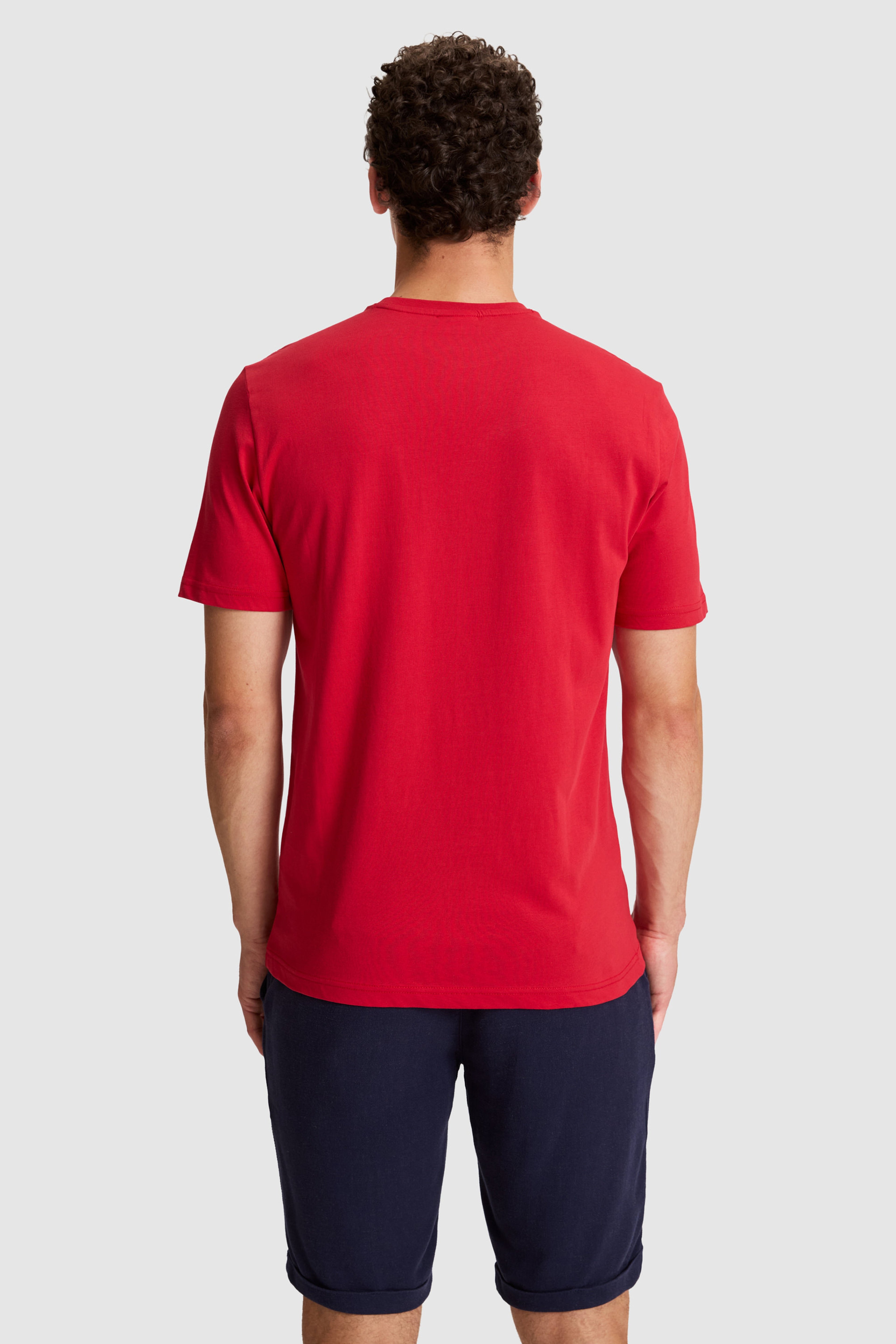 Erkek Kırmızı Basic Tişört - Image 5