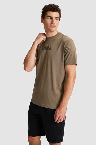 Erkek Vizon Basic Tişört
