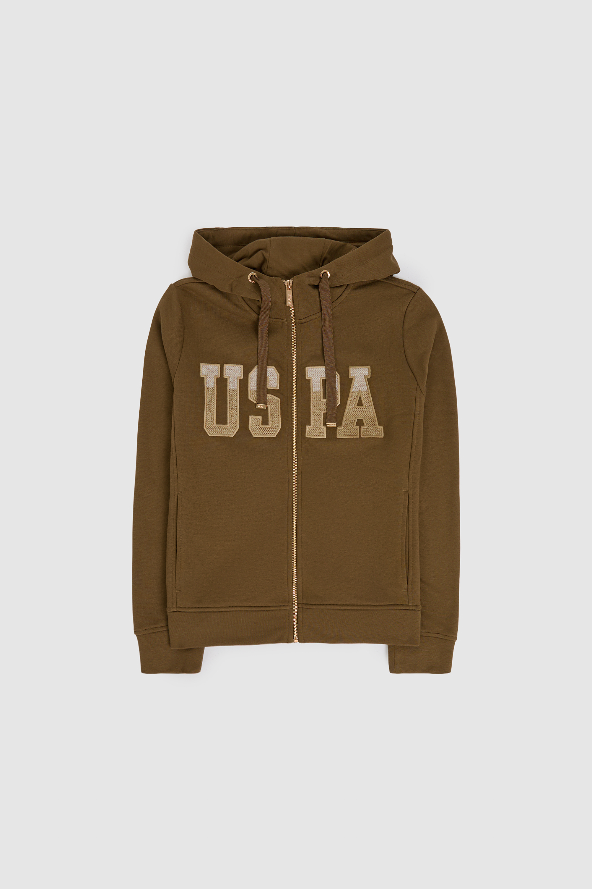 Kadın Haki Basic Sweatshirt - 50289540031