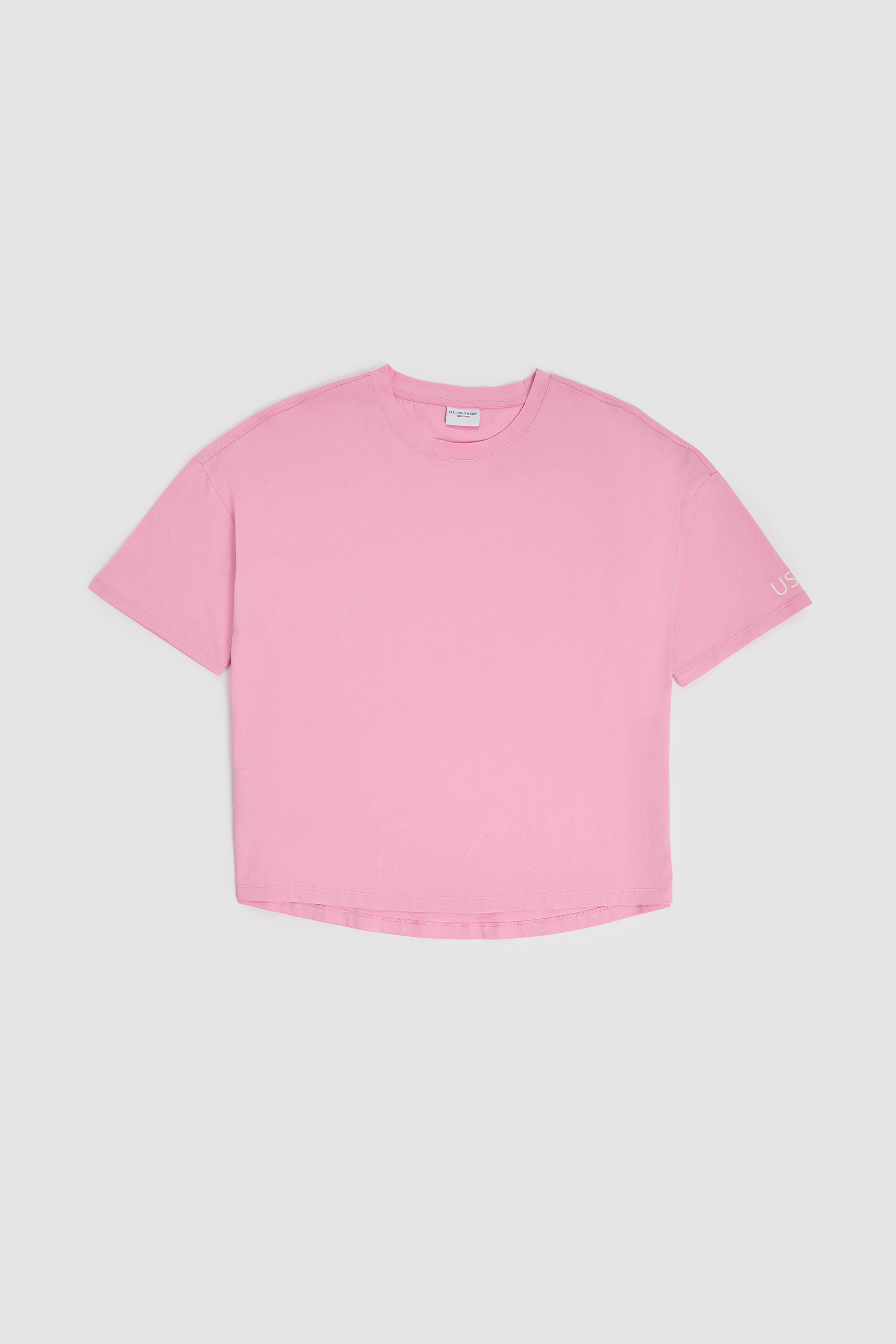 Kadın Pembe Bisiklet Yaka Tişört
