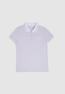 Kadın Lila Polo Yaka Basic Tişört - 50323455035